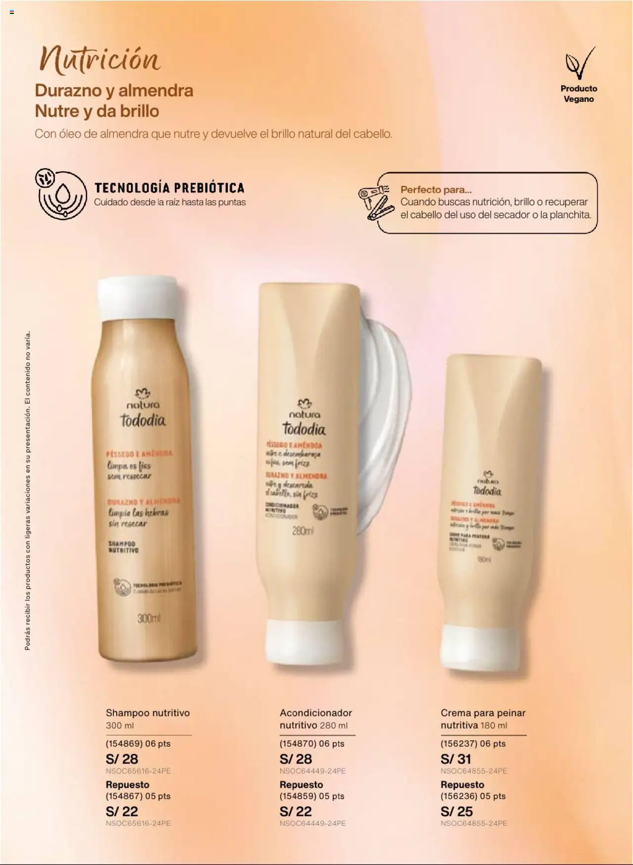 Catálogo Natura válido desde 13.08.2025 | Página: 134 | Productos: Shampoo, Acondicionador, Crema