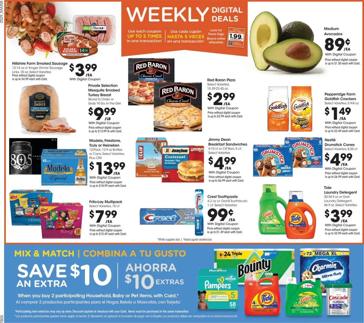 Ralphs Weekly Ad - valid from 20.08.2025 | Page: 2 | Products: Butter, Cheese, Pizza, Sausage