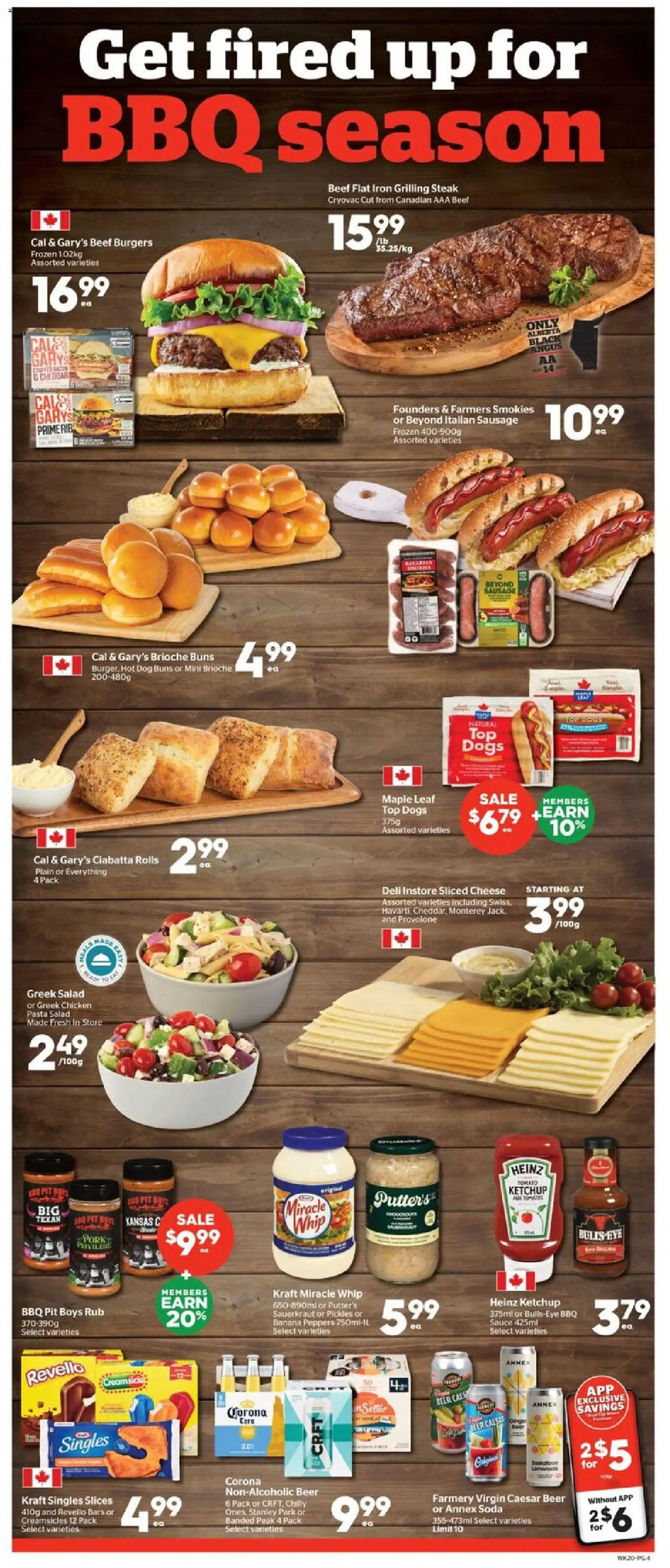 Calgary Co-op flyer valid from 19.03.2026 | Page: 5 | Products: Pasta, Salad, Iron, Beer