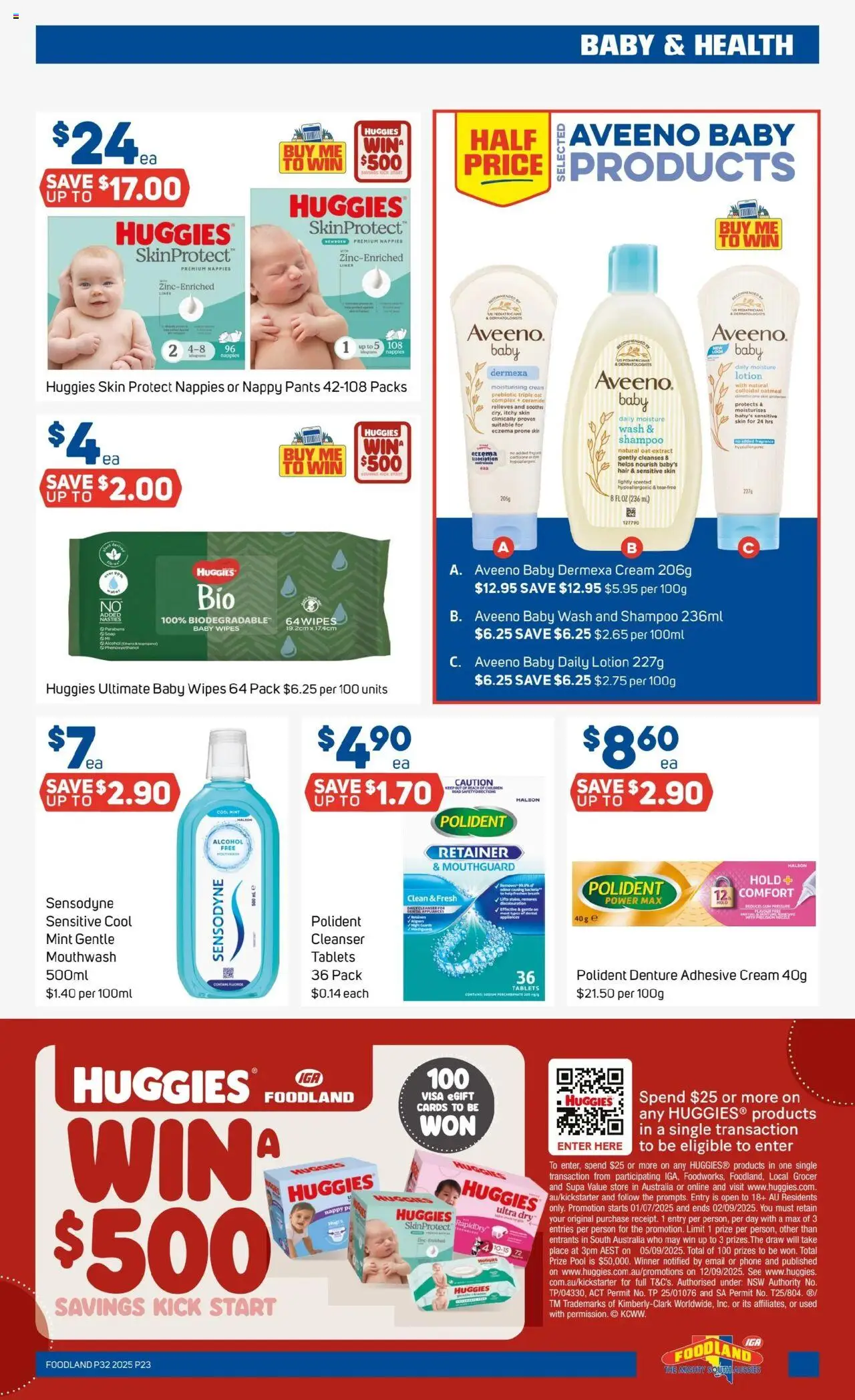 Foodland catalogue - valid from 06.08.2025 | Page: 23 | Products: Lotion, Nappies, Cream, Tablets