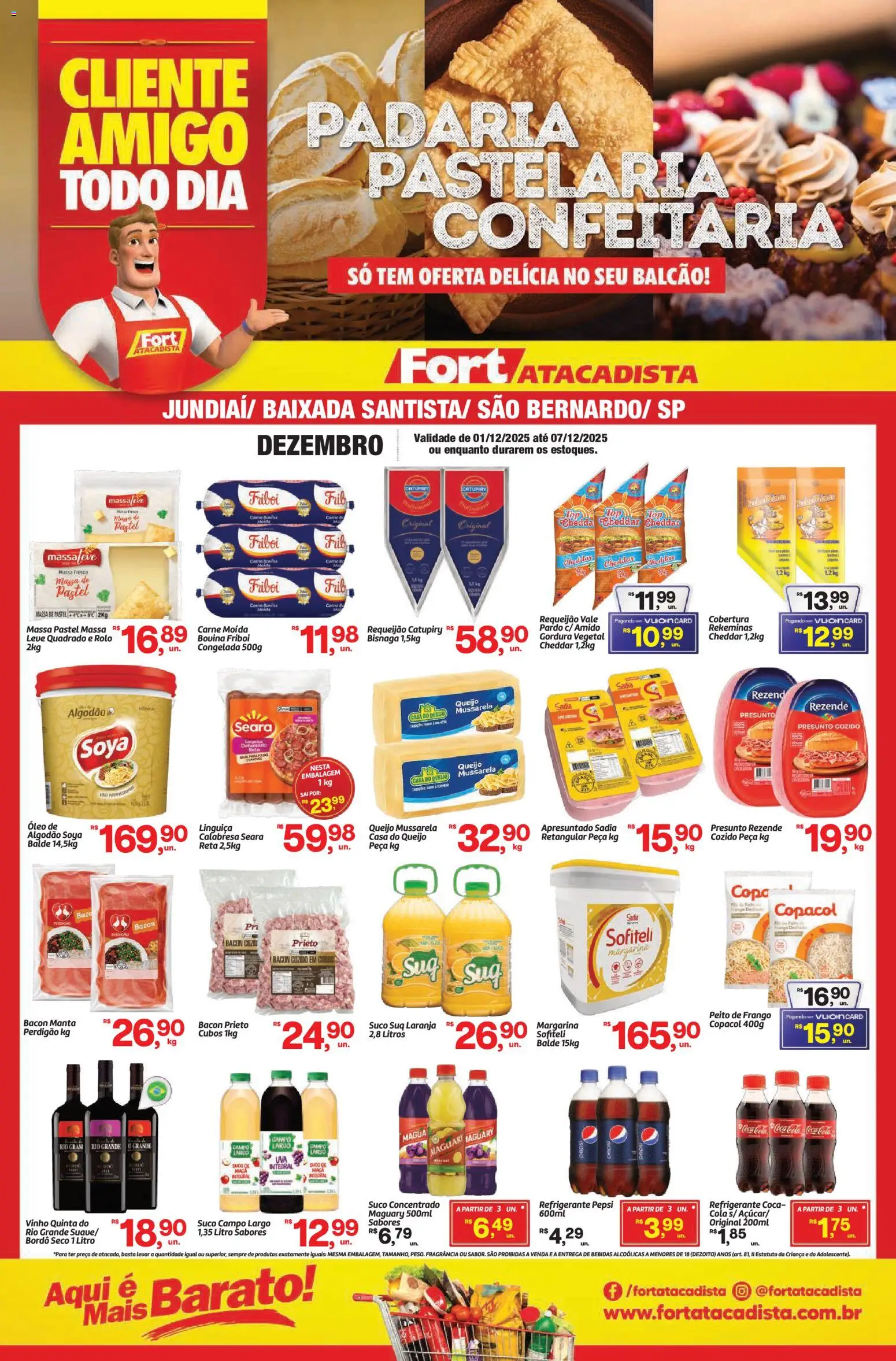 Fort Atacadista Folheto - válido de 01.12.2025 | Página: 1 | Produtos: Rolo, Cola, Frango, Peito de frango