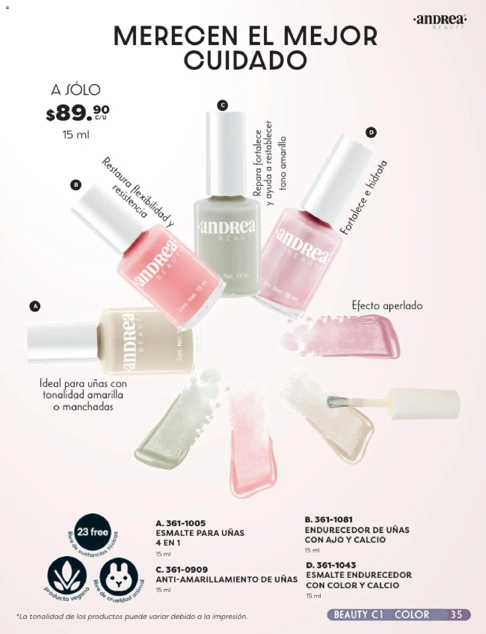 Nuevas ofertas de Andrea válidas en toda la República Mexicana desde el 25.01.2026. ¡Encuentra las mejores ofertas en Andrea catálogo Beauty! | Página: 35 | Productos: Ajo