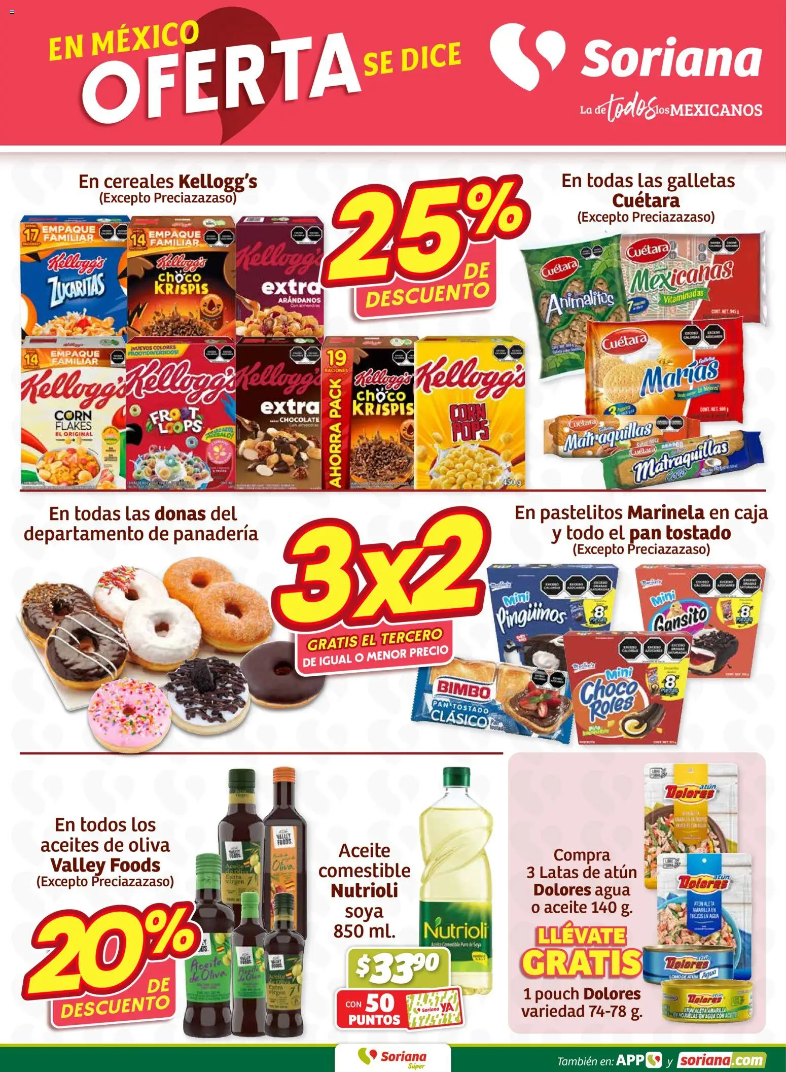 Nuevas ofertas de Soriana válidas en toda la República Mexicana desde el 22.01.2026. ¡Encuentra las mejores ofertas en Soriana - Fin de Semana Súper: BCS, Son y Sin! | Página: 2