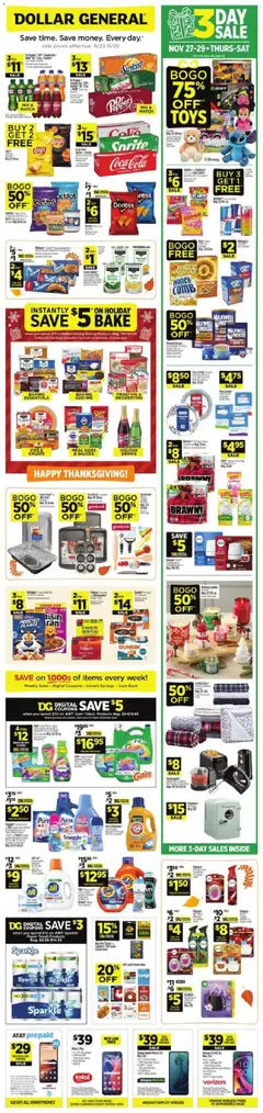 Preview of Dollar General weekly ads valid from 23.11.2025