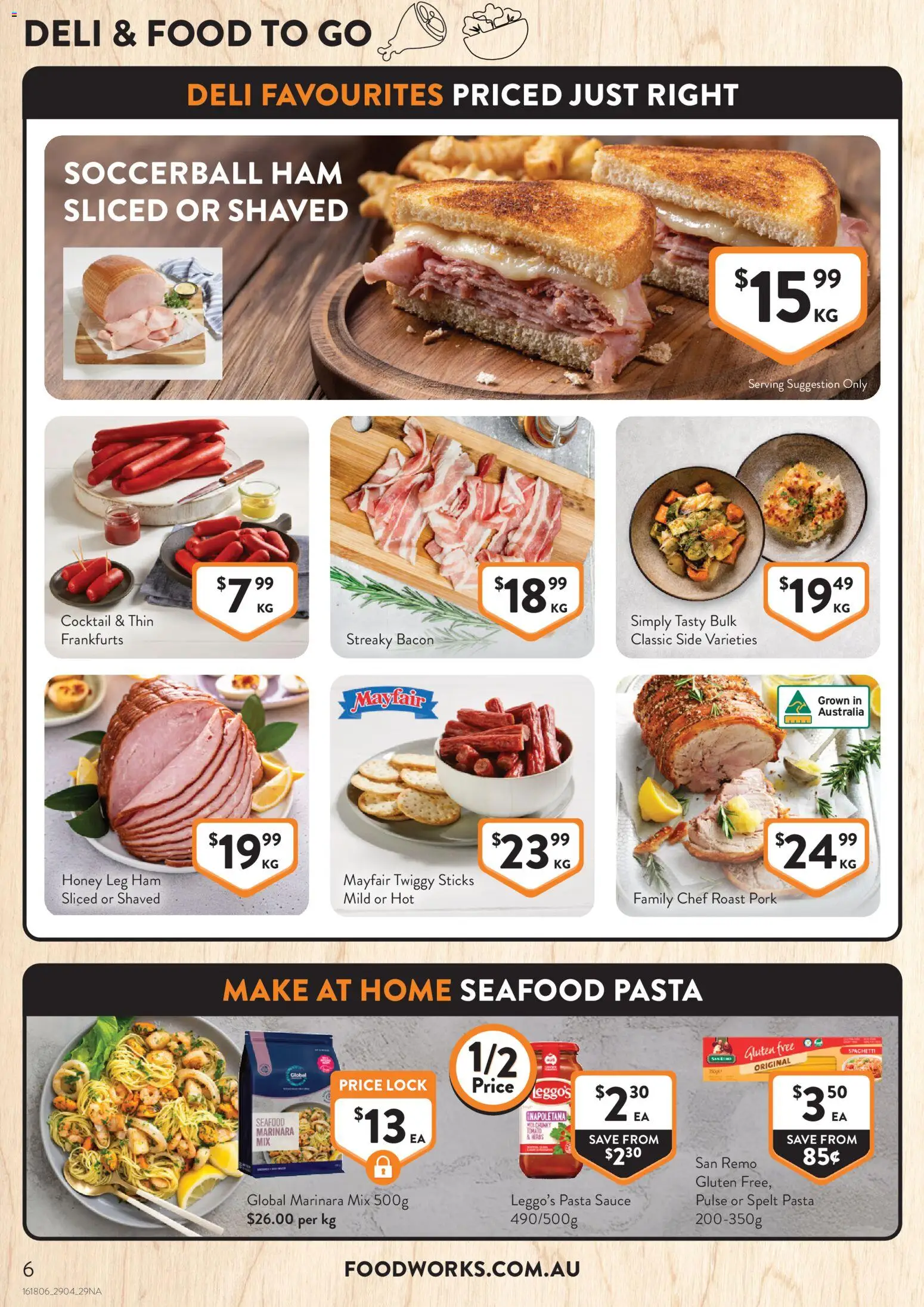 Foodworks catalogue - valid from 29.04.2026 | Page: 6 | Products: Bacon, Honey, Pork, Sauce