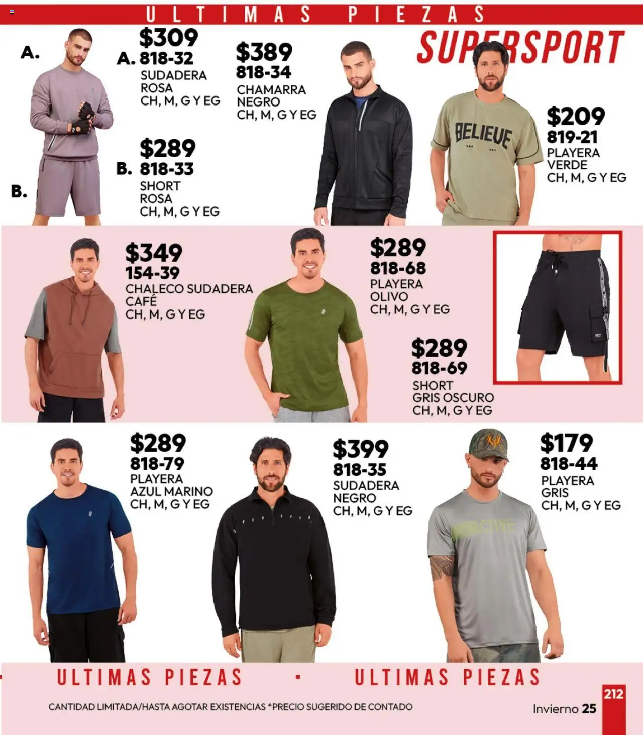 Nuevas ofertas de Cklass válidas en toda la República Mexicana desde el 16.09.2025. ¡Encuentra las mejores ofertas en Cklass - Catálogo Invierno Sportbrands! | Página: 229 | Productos: Chaleco, Café, Playera, Short