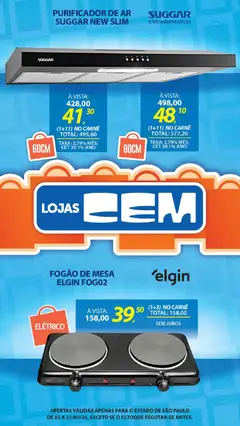 Lojas Cem - Ofertas atuais - Pré-Visualização do folheto da loja Lojas Cem, válido de 02.03.2026 | Página: 38 | Produtos: Purificador de ar, Purificador, Mesa, Eletrodomésticos