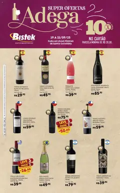 Bistek Supermercados - Ofertas Adega - Pré-Visualização do folheto da loja Bistek Supermercados, válido de 19.09.2025