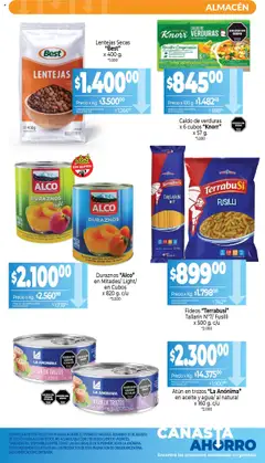La Anonima - Canasta Ahorro │ válido desde el 01.08.2025 | Página: 4 | Productos: Lentejas, Atún, Agua, Canasta