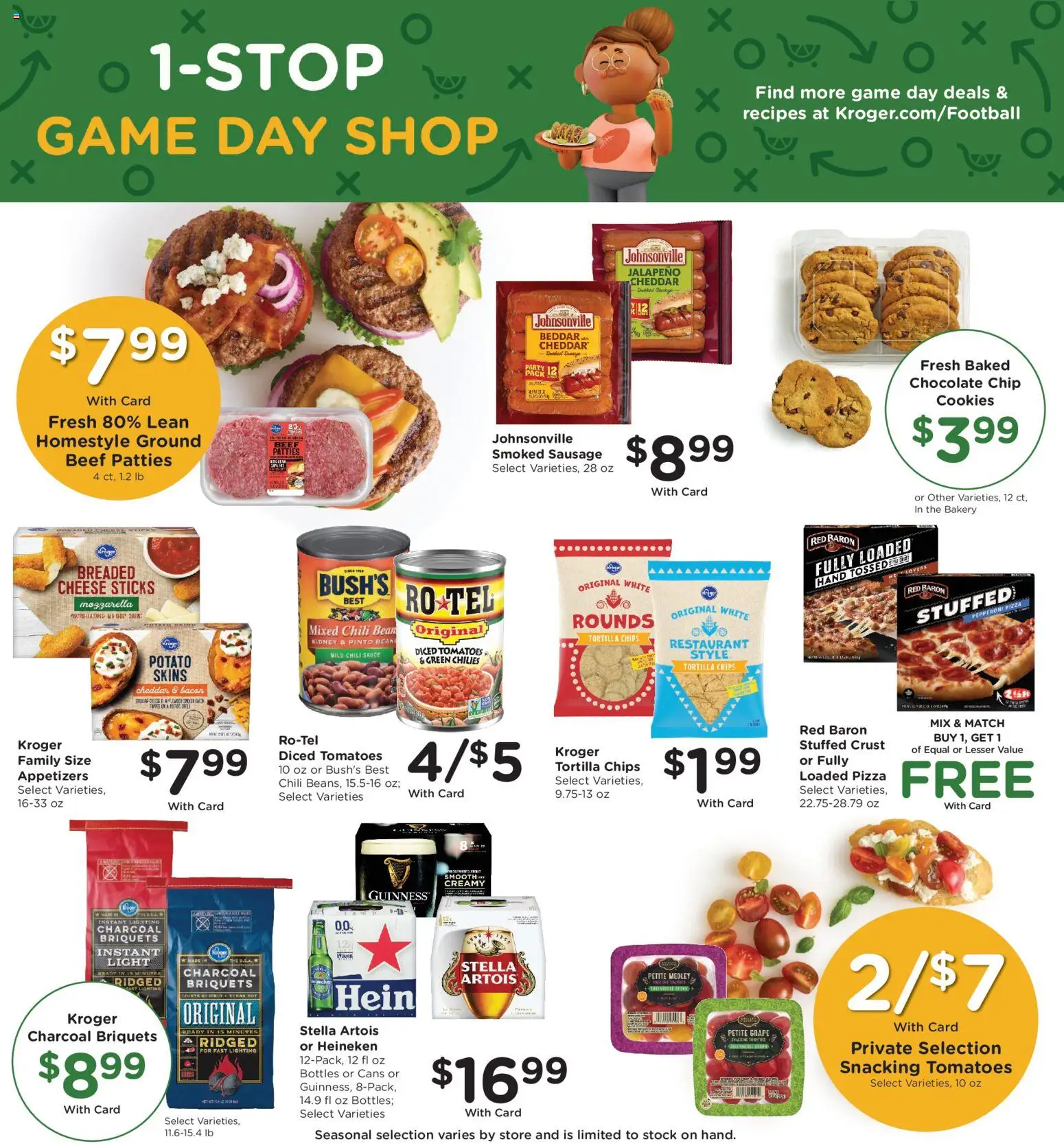 Kroger Weekly Ad - valid from 07.01.2026 | Page: 6 | Products: Cheese, Pizza, Tomatoes, Game