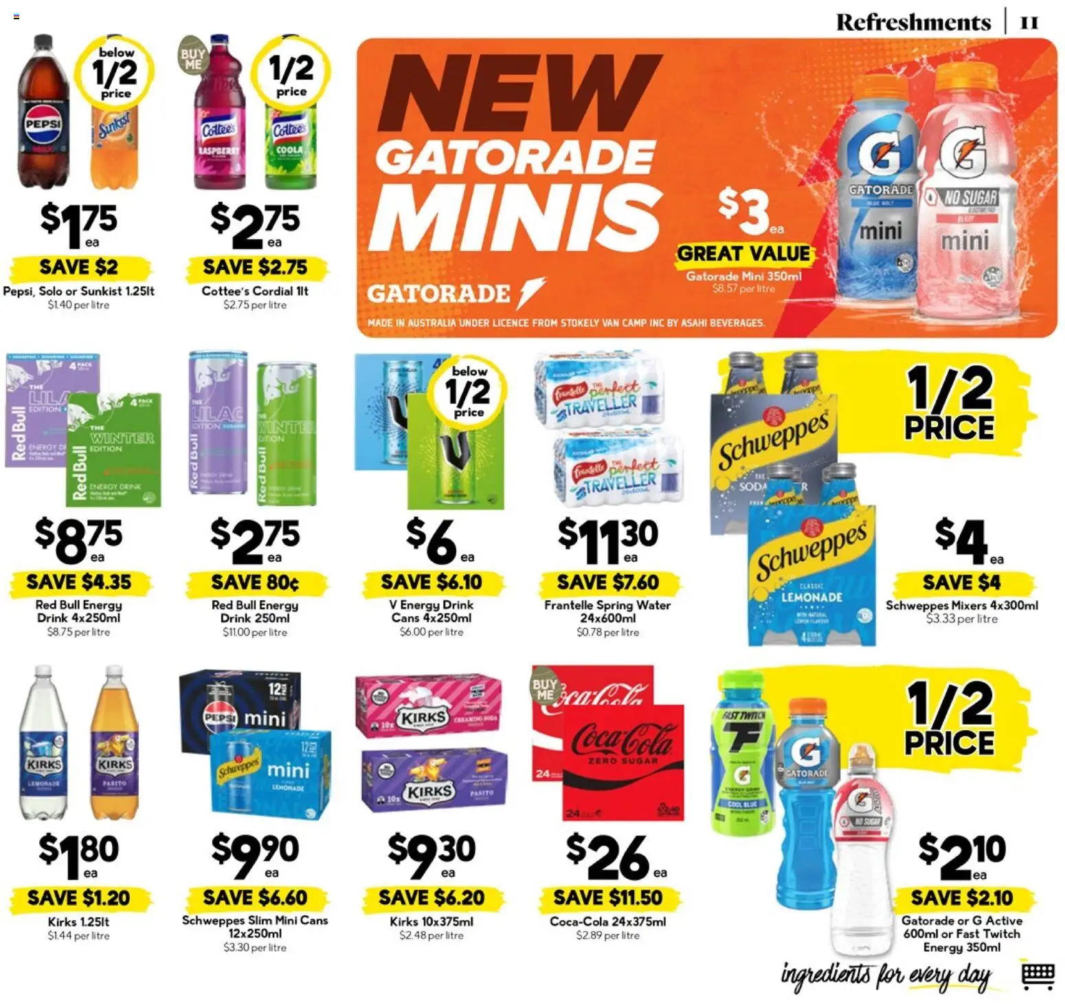 Drakes catalogue - valid from 18.03.2026 | Page: 11 | Products: Energy drink, Coca Cola, Pepsi, Sugar