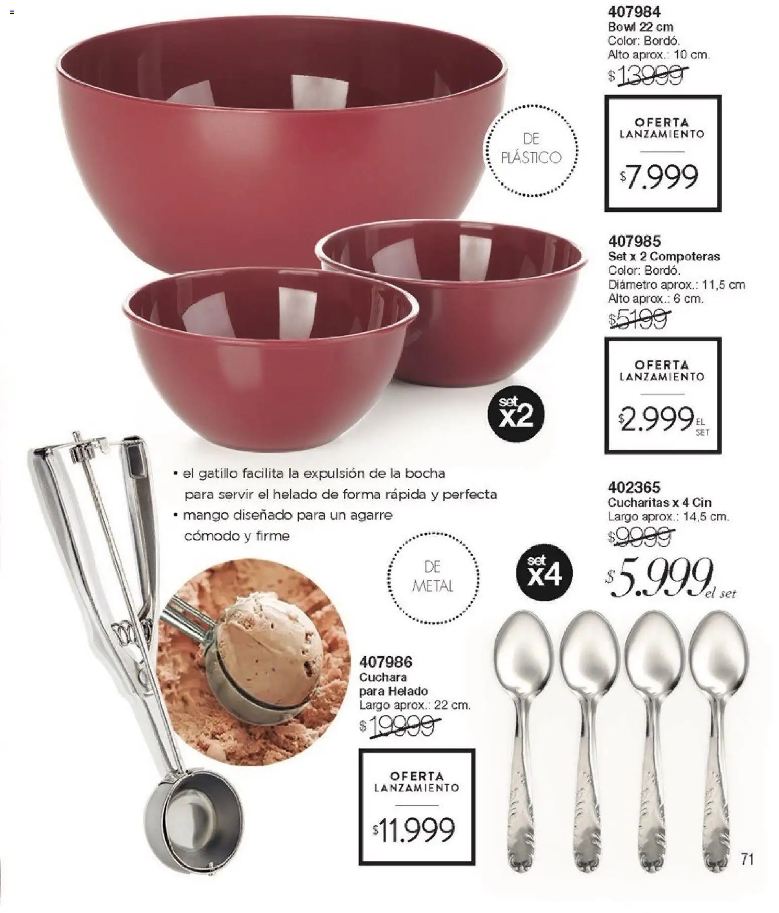 Violetta catálogo │ válido desde el 01.02.2026 | Página: 71 | Productos: Helado, Cuchara, Bowl, Mango