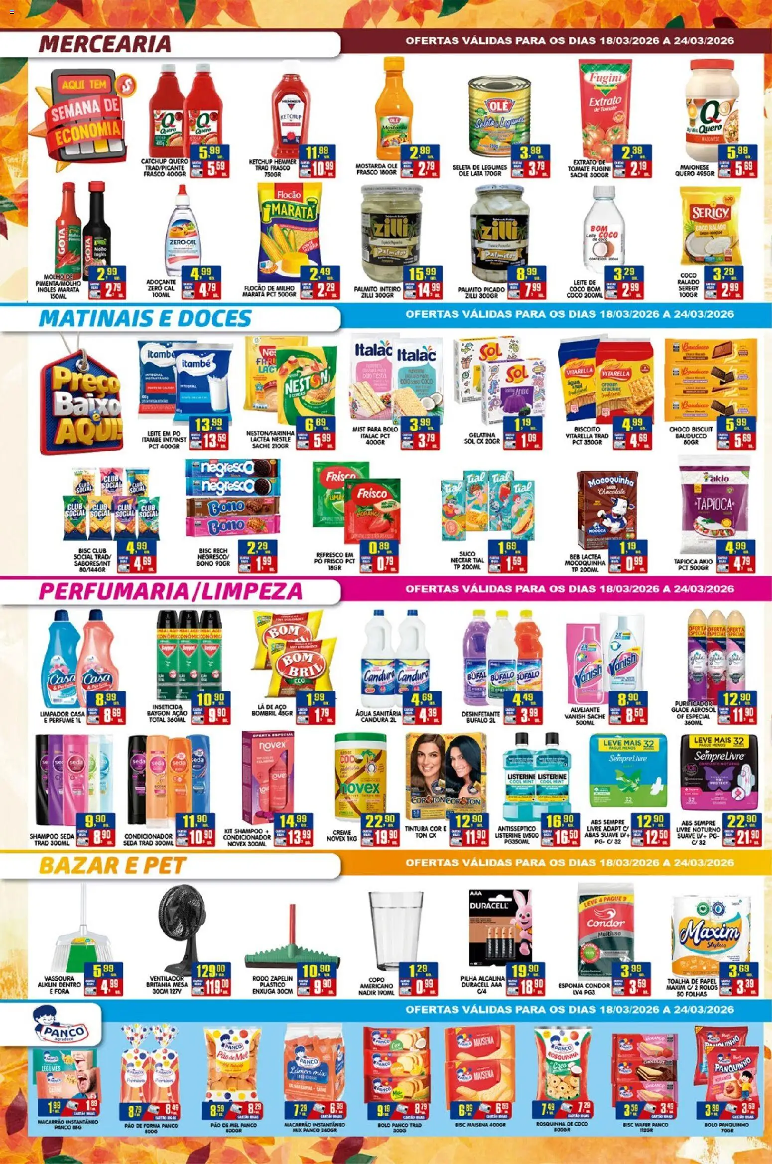 Higa's Supermercado Folheto - válido de 18.03.2026 | Página: 2 | Produtos: Perfume, Creme, Macarrão instantâneo, Desinfetante