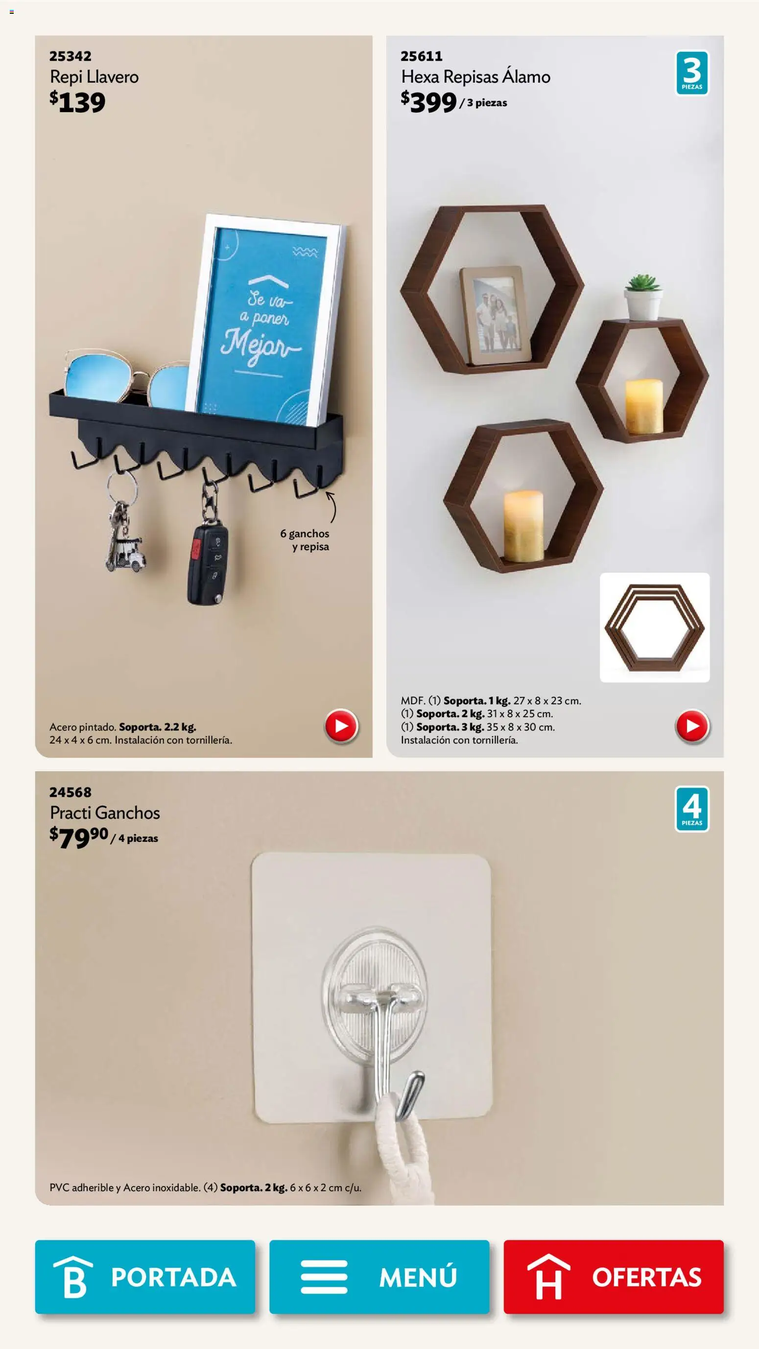 Nuevas ofertas de Betterware válidas en toda la República Mexicana desde el 02.02.2026. ¡Encuentra las mejores ofertas en Betterware campaña 2 2026! | Página: 27 | Productos: Repisa, Llavero