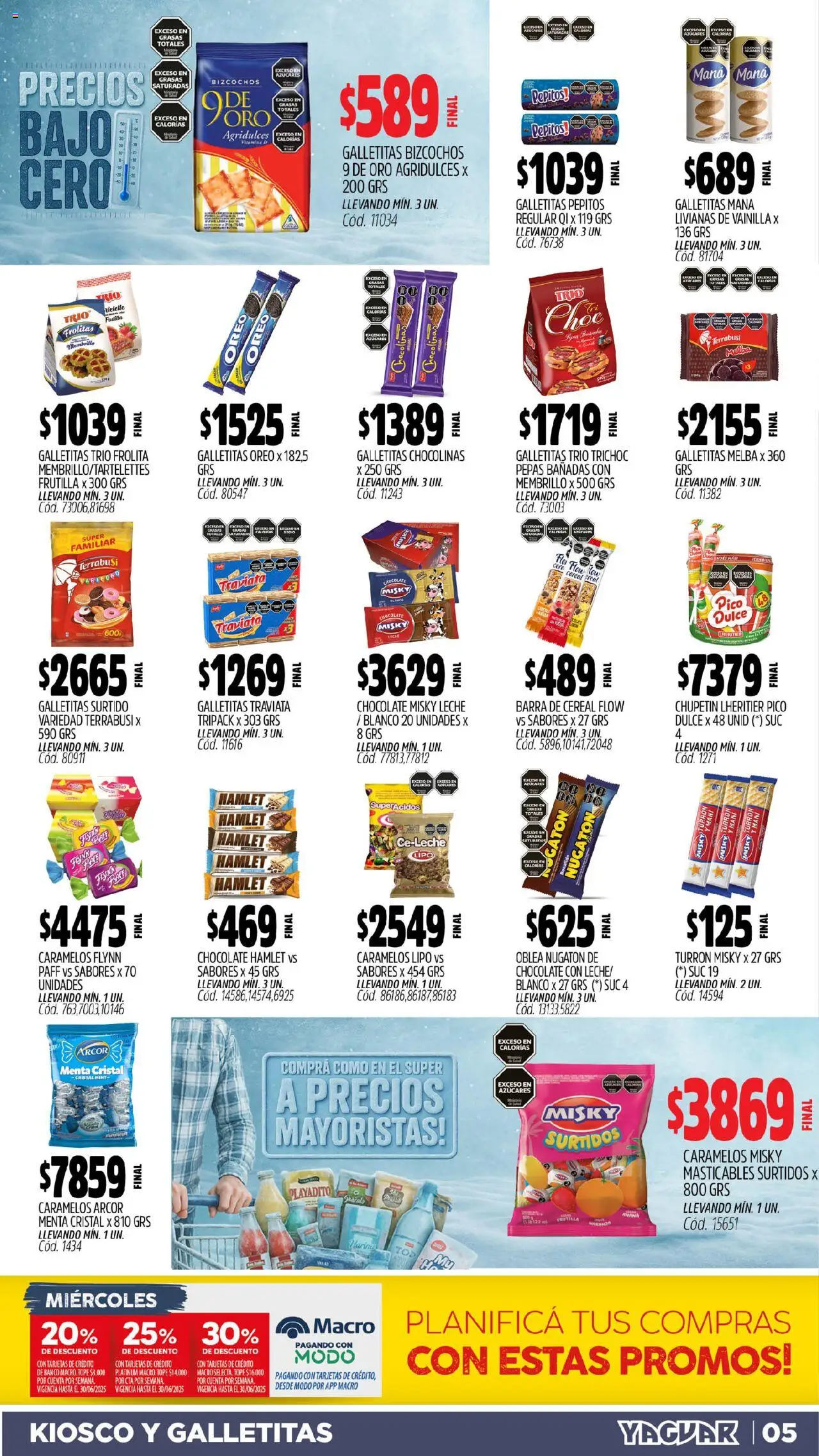Yaguar catálogo │ válido desde el 09.06.2025 | Página: 5 | Productos: Banco, Chocolate, Turrón, Bizcochos
