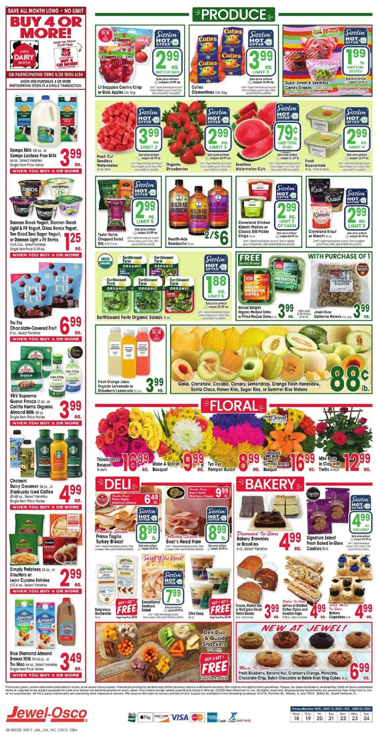 Jewel Osco Weekly Ad - IN - valid from 18.06.2025 | Page: 12 | Products: Ring, Coffee, Chips, Seafood