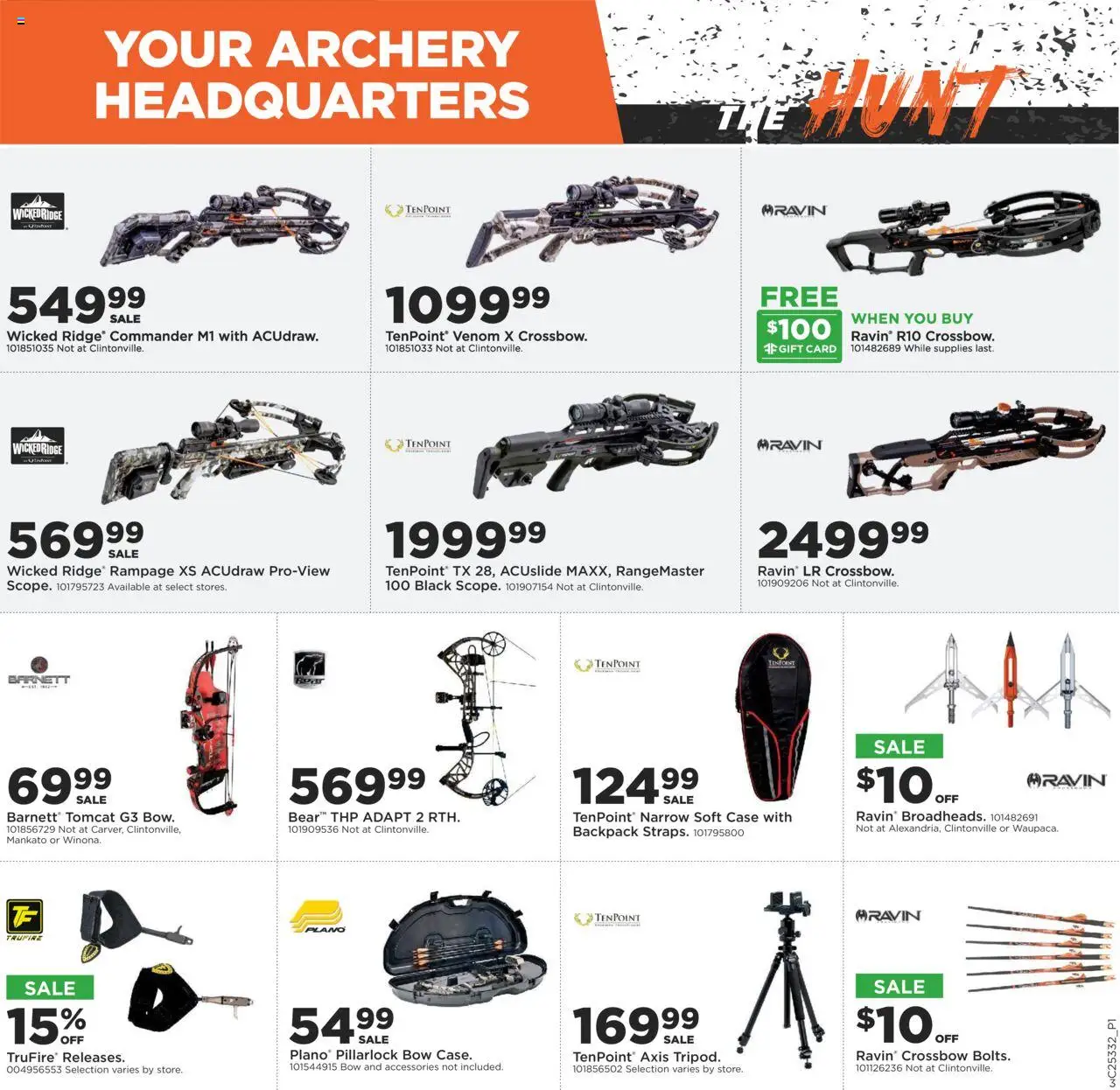 Mills Fleet Farm Gear Up For the Hunt - valid from 14.08.2025 | Page: 3 | Products: Ridge, Bow, Case, Archery
