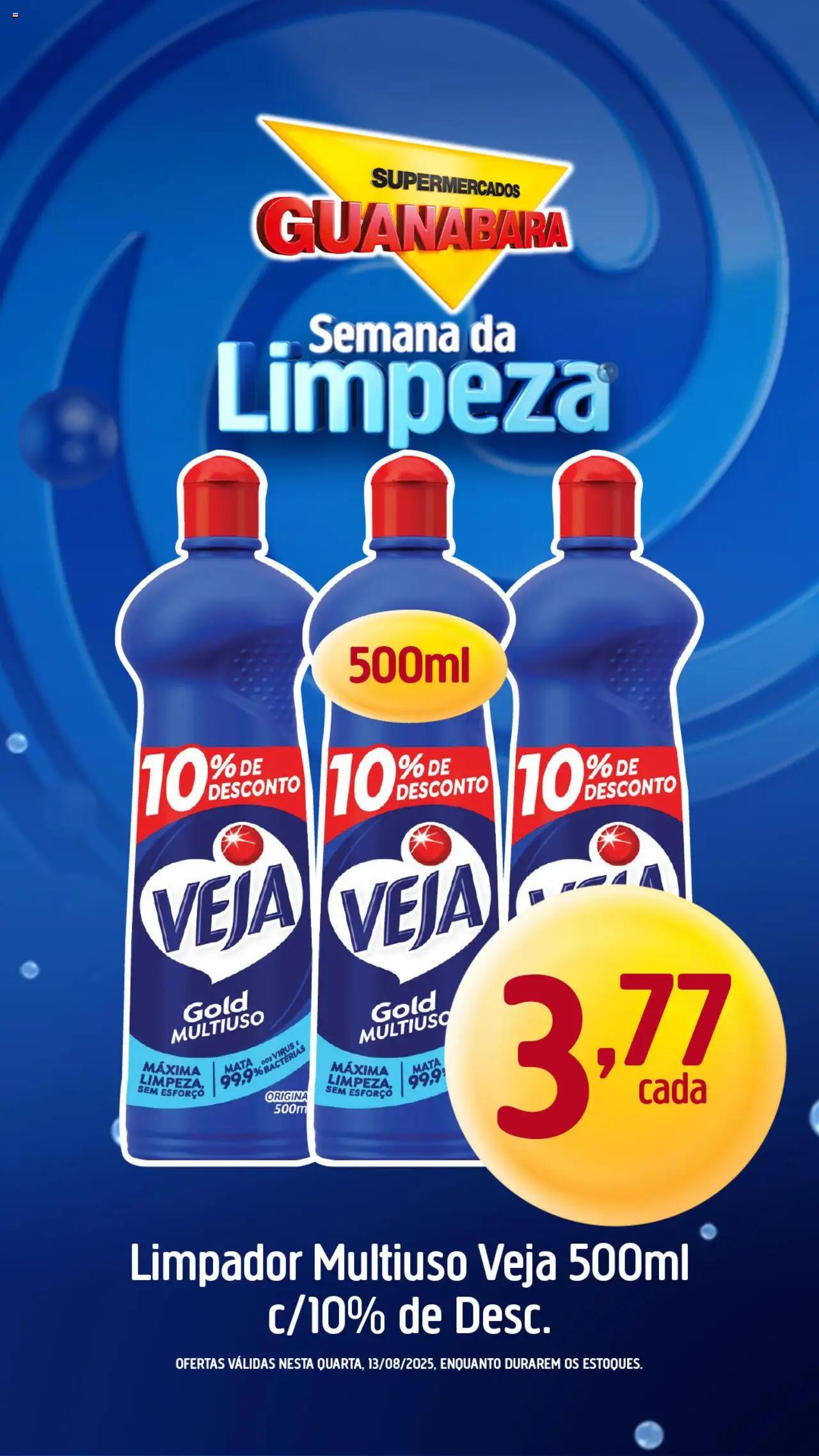 Supermercados Guanabara Folheto - válido de 13.08.2025 | Página: 8 | Produtos: Limpador multiuso