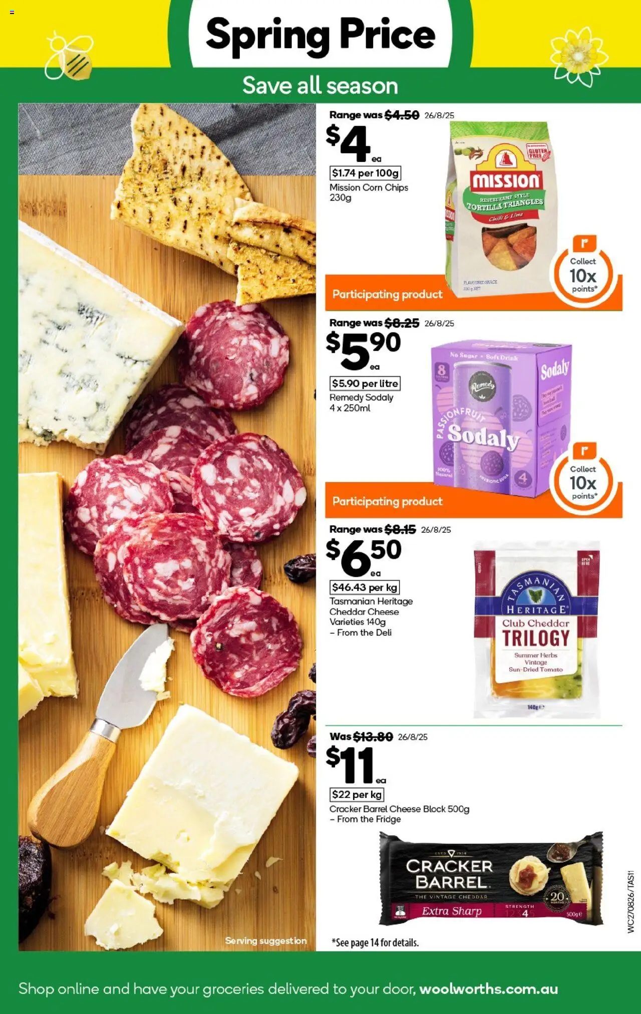 Woolworths catalogue - valid from 27.08.2025 | Page: 11 | Products: Cheese, Chips, Lime, Fridge