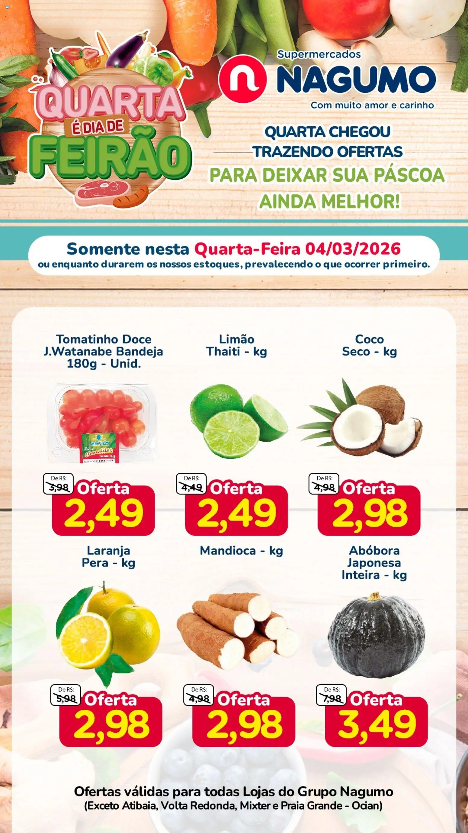 Nagumo Folheto - válido de 04.03.2026 | Página: 6 | Produtos: Coco, Pera, Abóbora, Mandioca