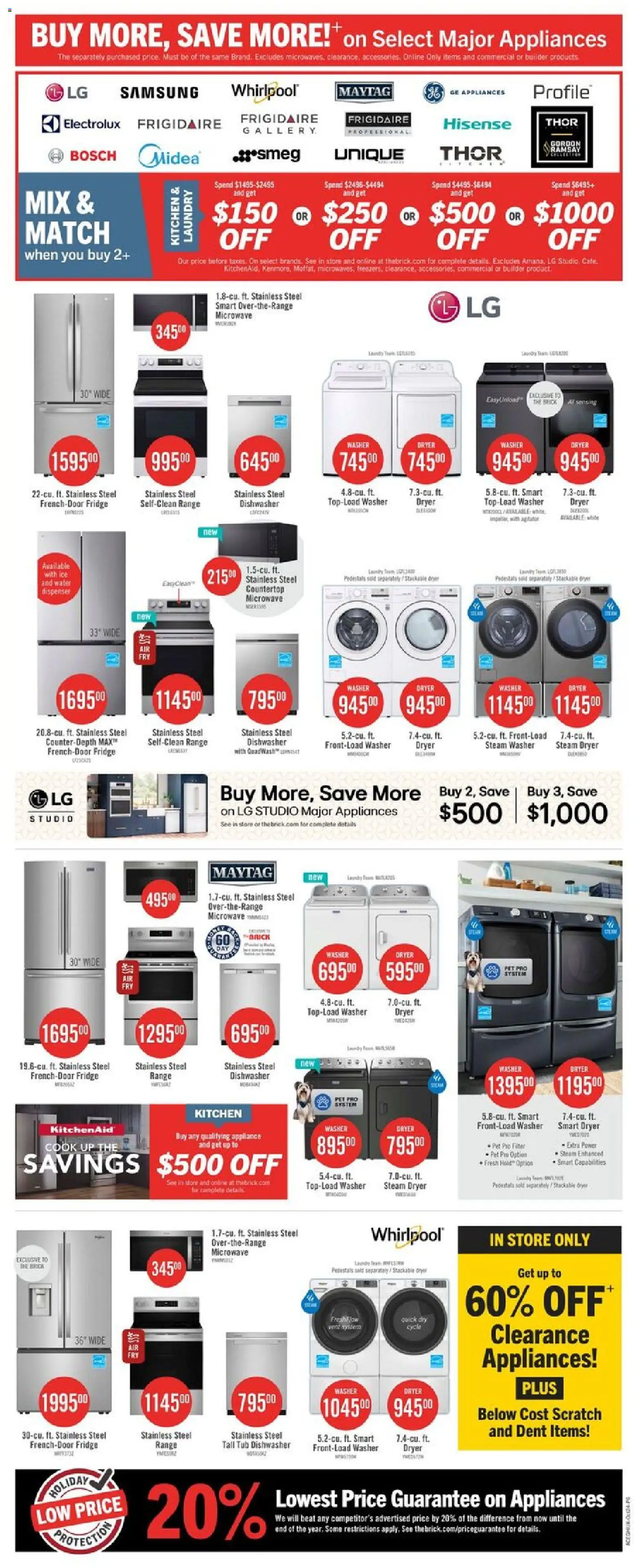 The Brick flyer valid from 23.10.2025 | Page: 13 | Products: Dryer, Dishwasher