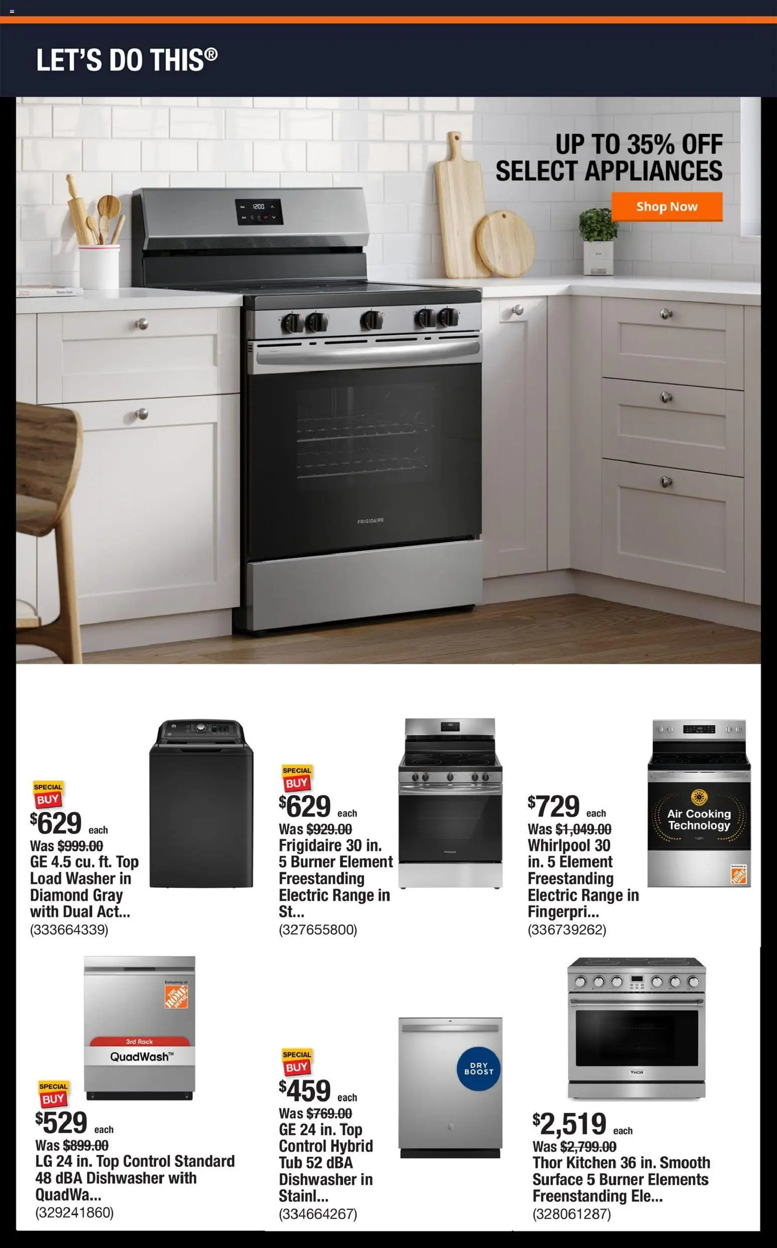 Home Depot Shop Pro Ad - IL - valid from 26.01.2026 | Page: 3 | Products: Washer, Dishwasher