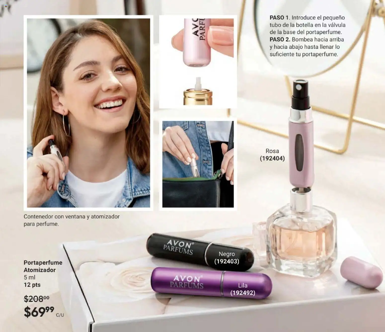 Nuevas ofertas de AVON válidas en toda la República Mexicana desde el 02.04.2026. ¡Encuentra las mejores ofertas en AVON Casa & Estilo 6 2026! | Página: 137 | Productos: Válvula, Contenedor, Botella, Perfume