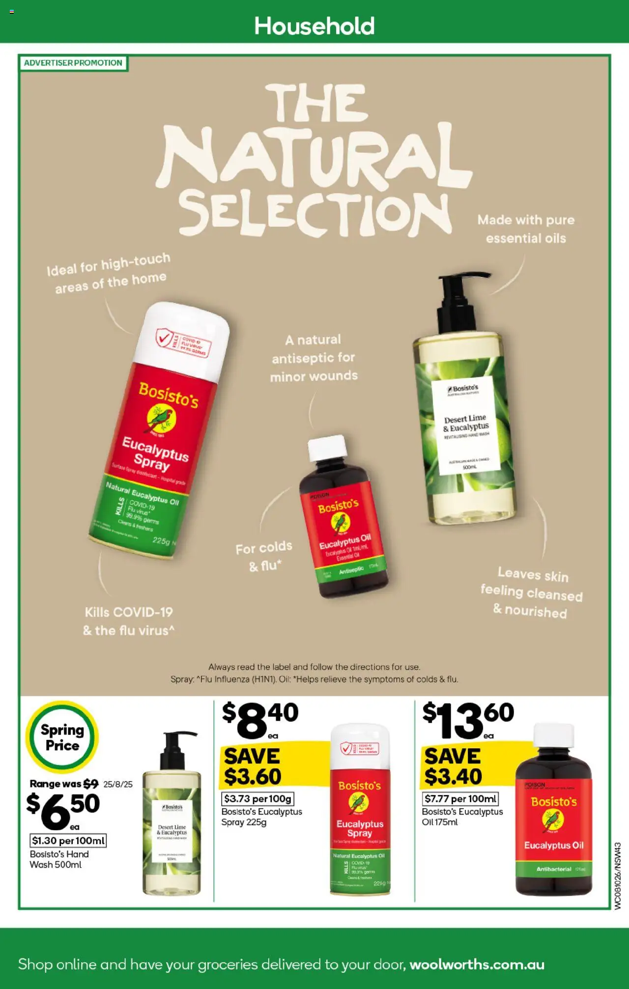 Woolworths catalogue - valid from 08.10.2025 | Page: 43 | Products: Household, Oil, Lime, Hand wash