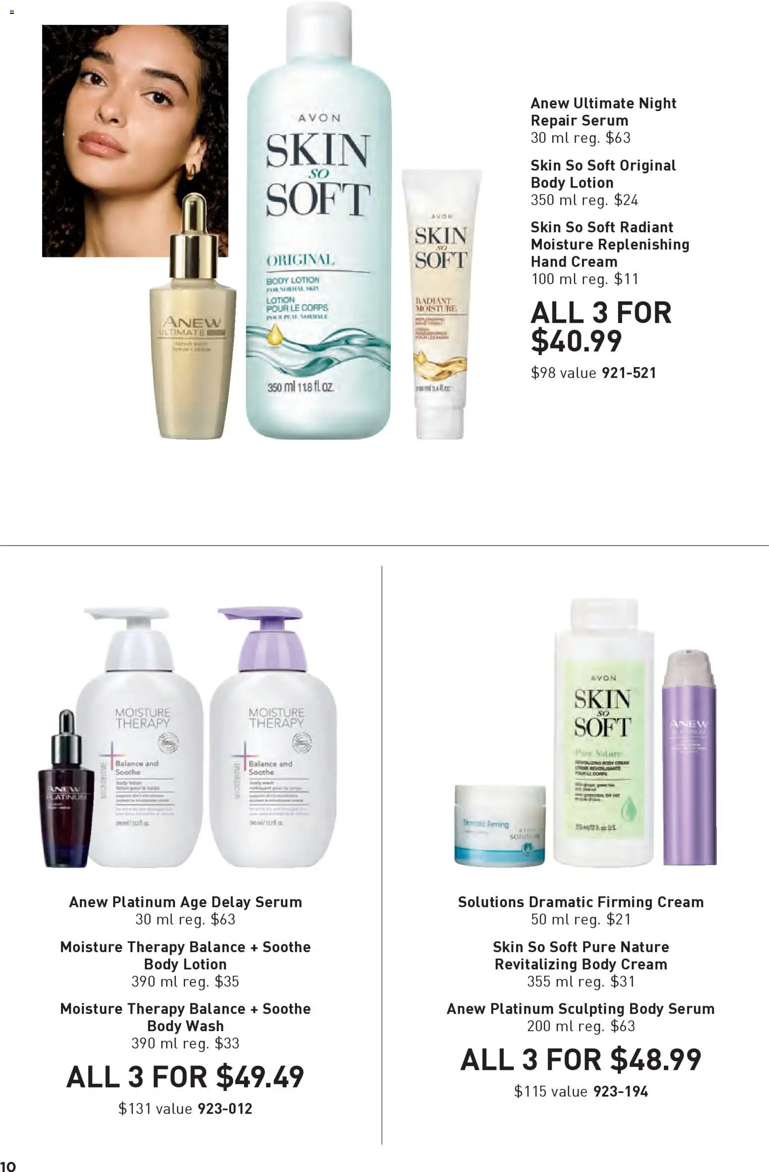 Avon flyer valid from 23.10.2025 | Page: 10 | Products: Cream, Body lotion, Hand cream, Body wash