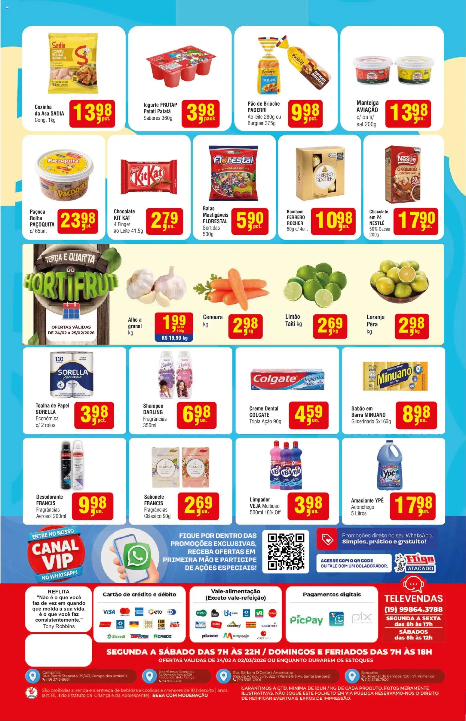 Higa Atacado Folheto - válido de 24.02.2026 | Página: 2 | Produtos: Pó, Manteiga, Cenoura, Amaciante