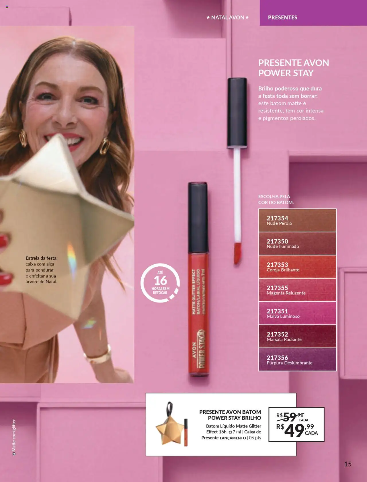 Avon Folheto - válido de 27.09.2025 | Página: 15 | Produtos: Cereja, Batom, Caixa