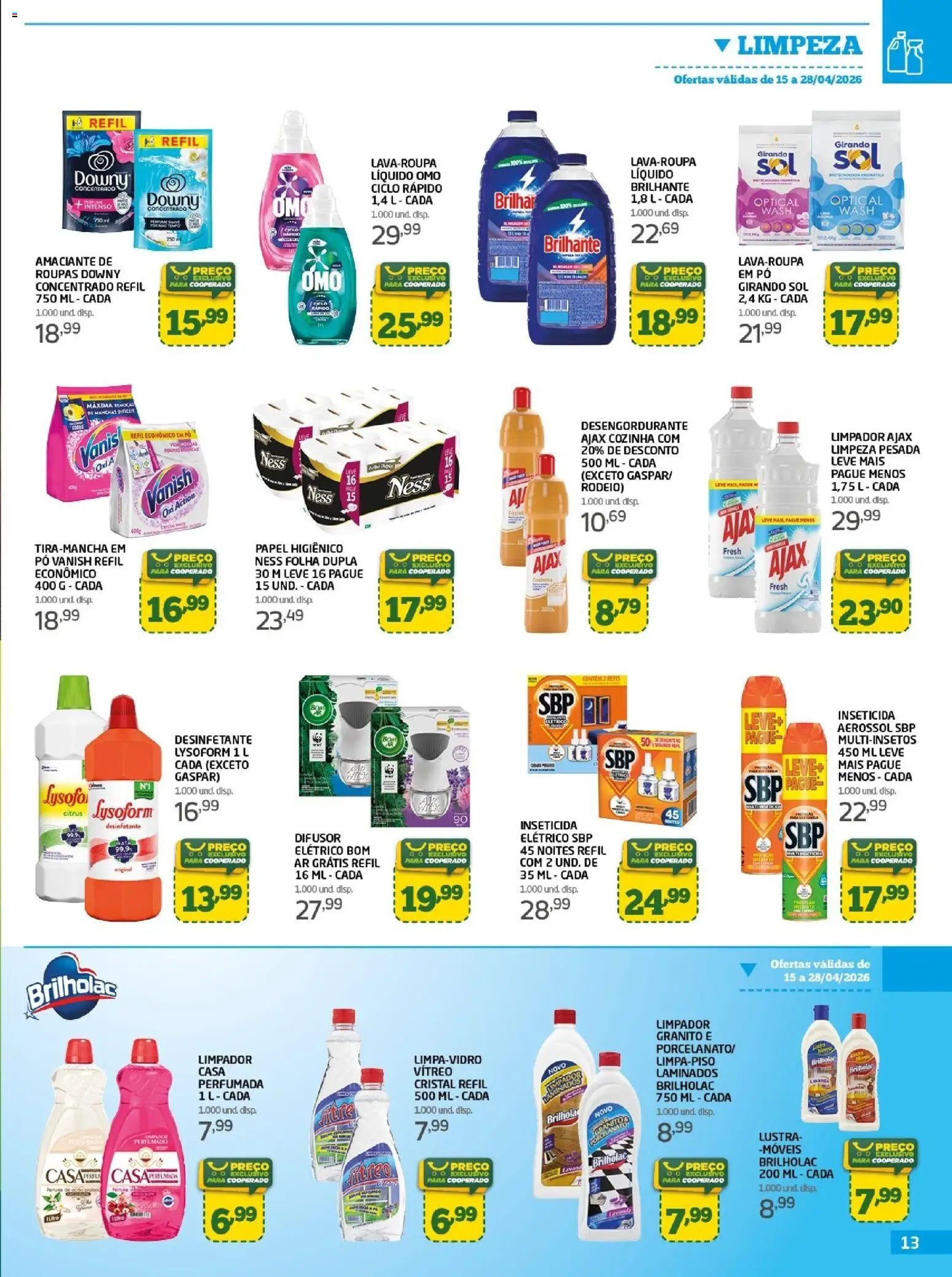 Cooper Folheto - válido de 15.04.2026 | Página: 13 | Produtos: Difusor, Vanish, Amaciante, Desinfetante