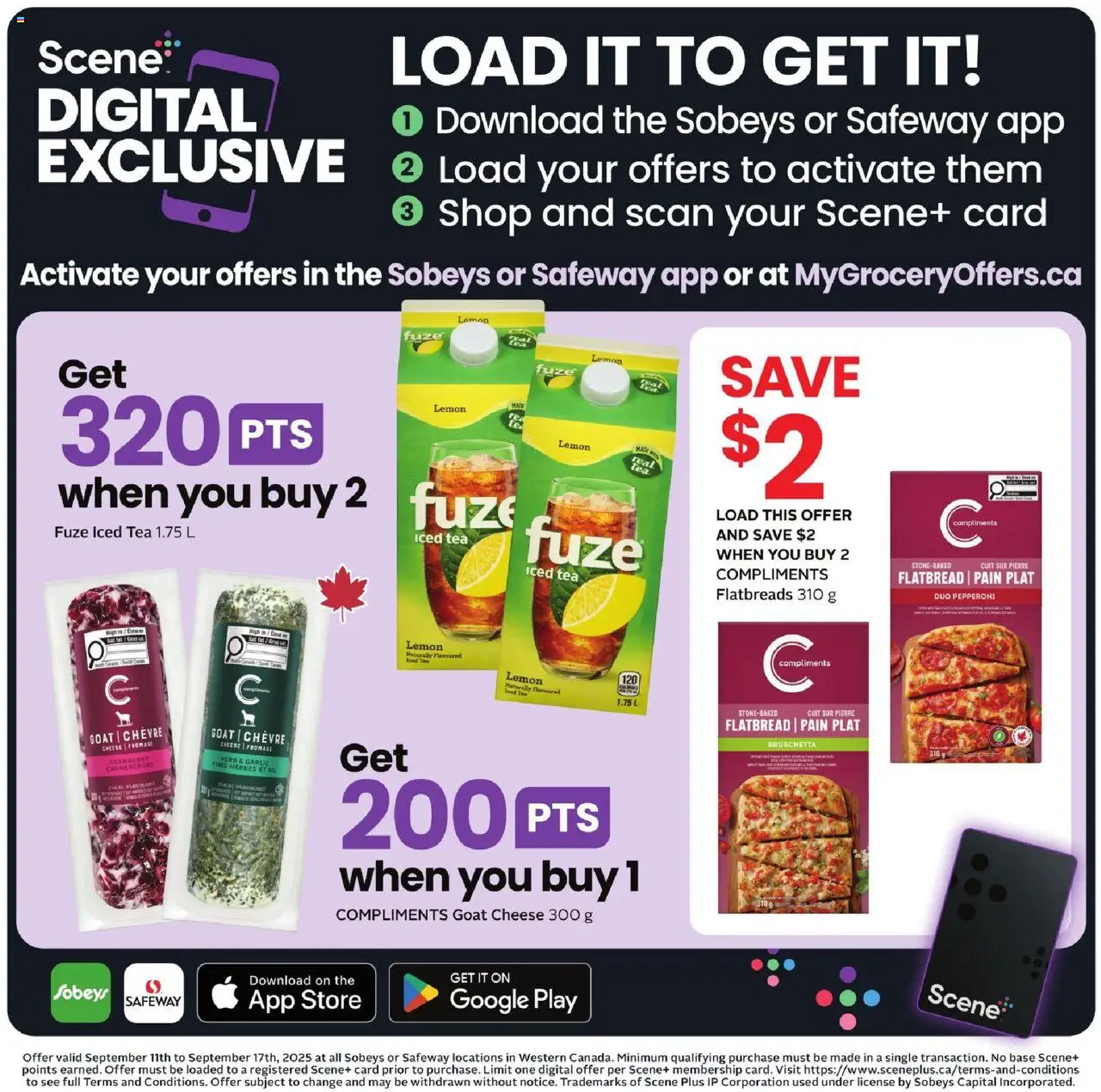 Safeway flyer valid from 11.09.2025 | Page: 13 | Products: Tea, Cheese