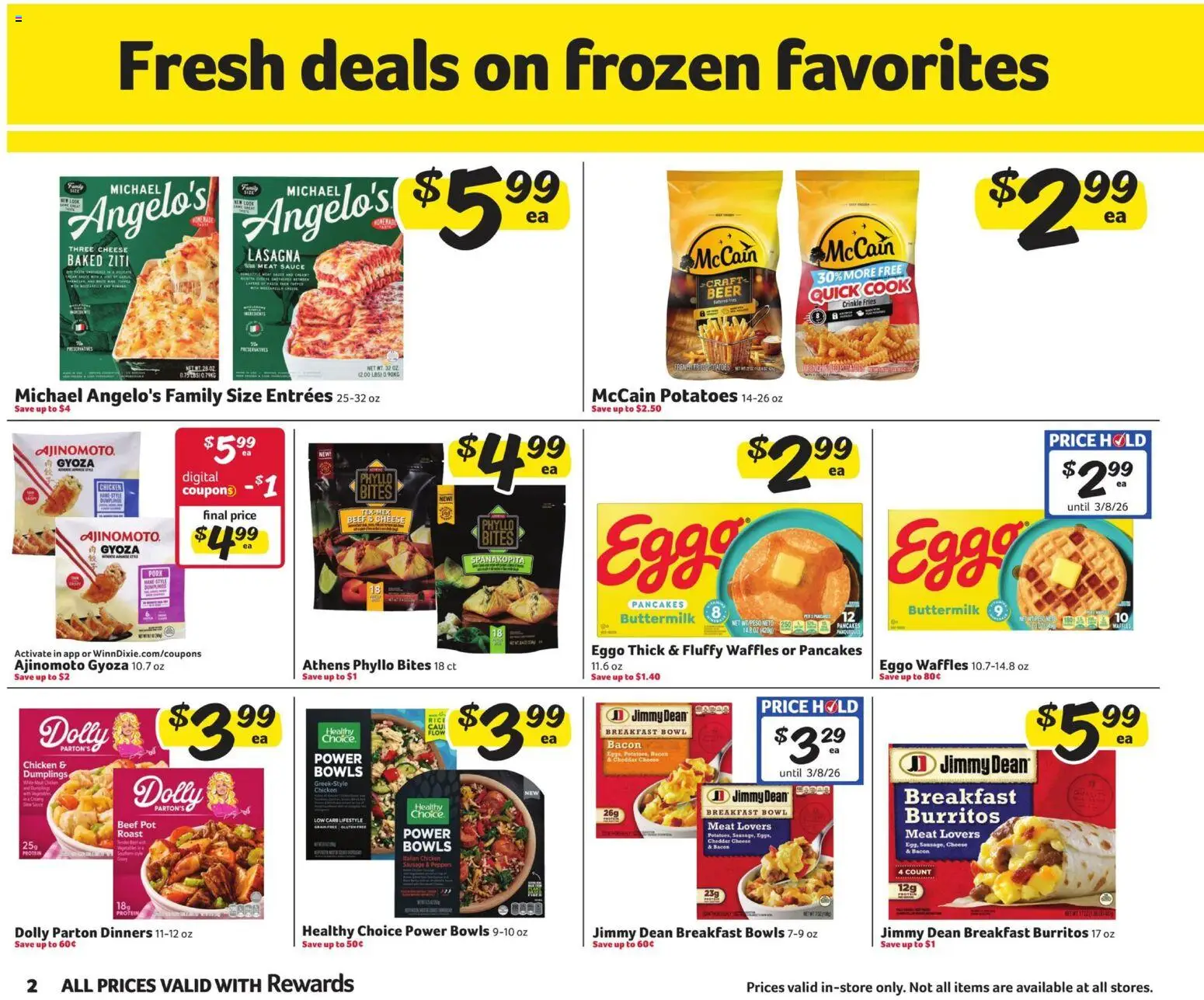 Winn Dixie In-Store Flyer - valid from 25.02.2026 | Page: 2 | Products: Peppers, Cheese, Pork, Potatoes
