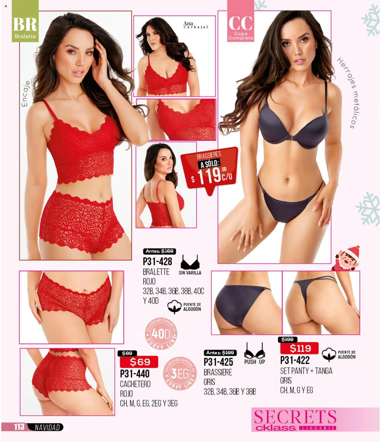 Nuevas ofertas de Cklass válidas en toda la República Mexicana desde el 30.11.2025. ¡Encuentra las mejores ofertas en Cklass catálogo Rebajas Navideñas Ropa! | Página: 114 | Productos: Algodón, Cachetero