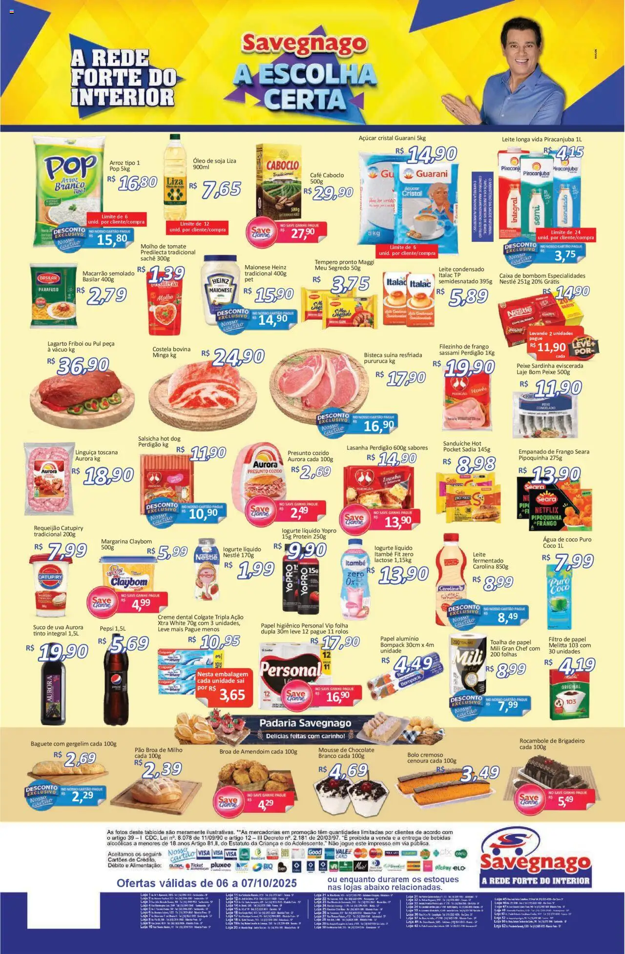 Savegnago Folheto - válido de 06.10.2025 | Página: 2 | Produtos: Café, Requeijão, Papel higiênico, Soja