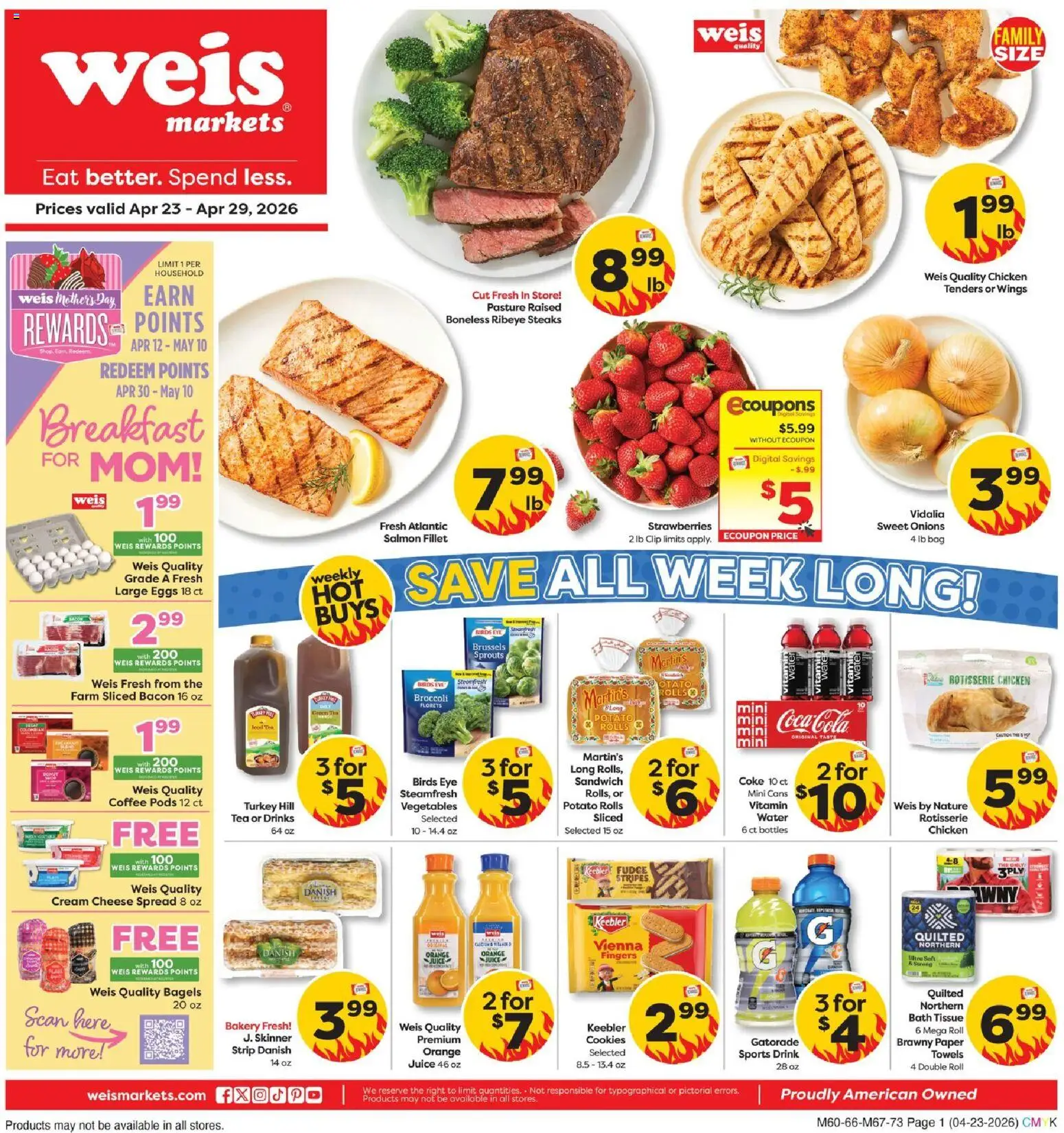 Weis Weekly Circular - MD - valid from 23.04.2026 | Page: 4 | Products: Vitamin, Bakery, Strawberries, Bag