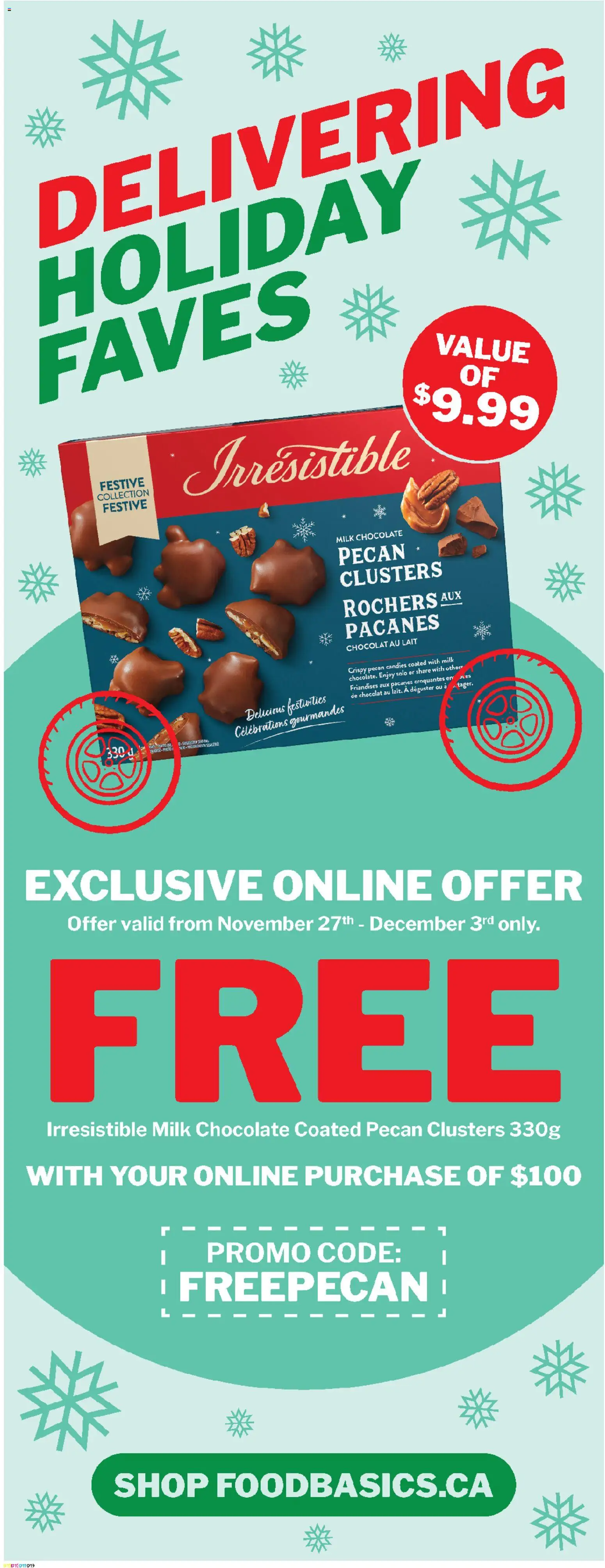 Food Basics flyer valid from 27.11.2025 | Page: 4 | Products: Candies, Milk, Chocolate