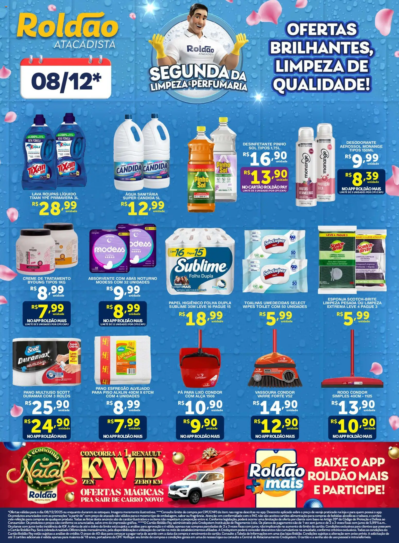 Roldão Folheto - válido de 08.12.2025 | Página: 1 | Produtos: Roupas, Pá, Água sanitária, Rodo