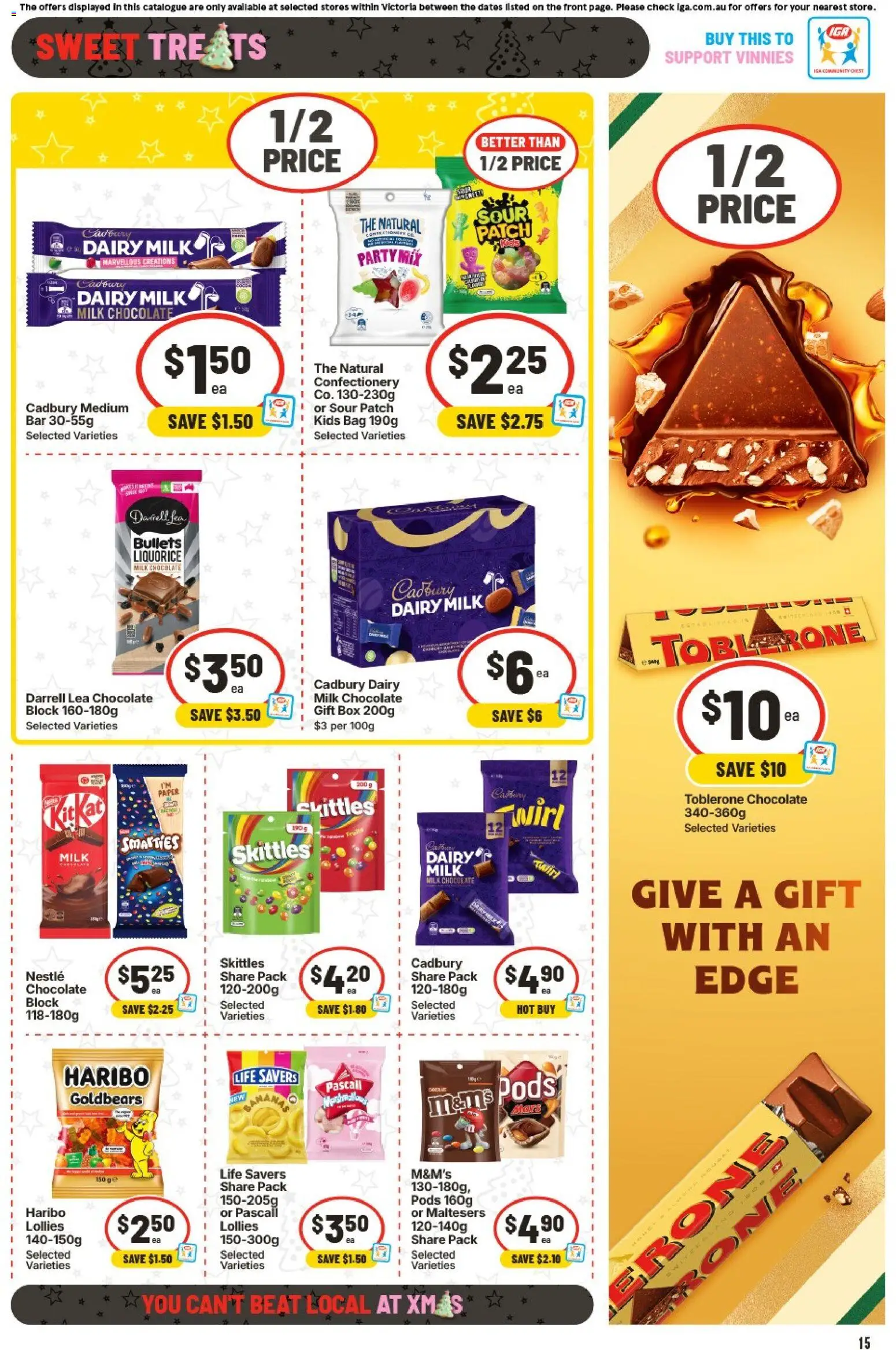IGA catalogue - valid from 17.12.2025 | Page: 15 | Products: Milk, Chocolate, Lollies, Bag