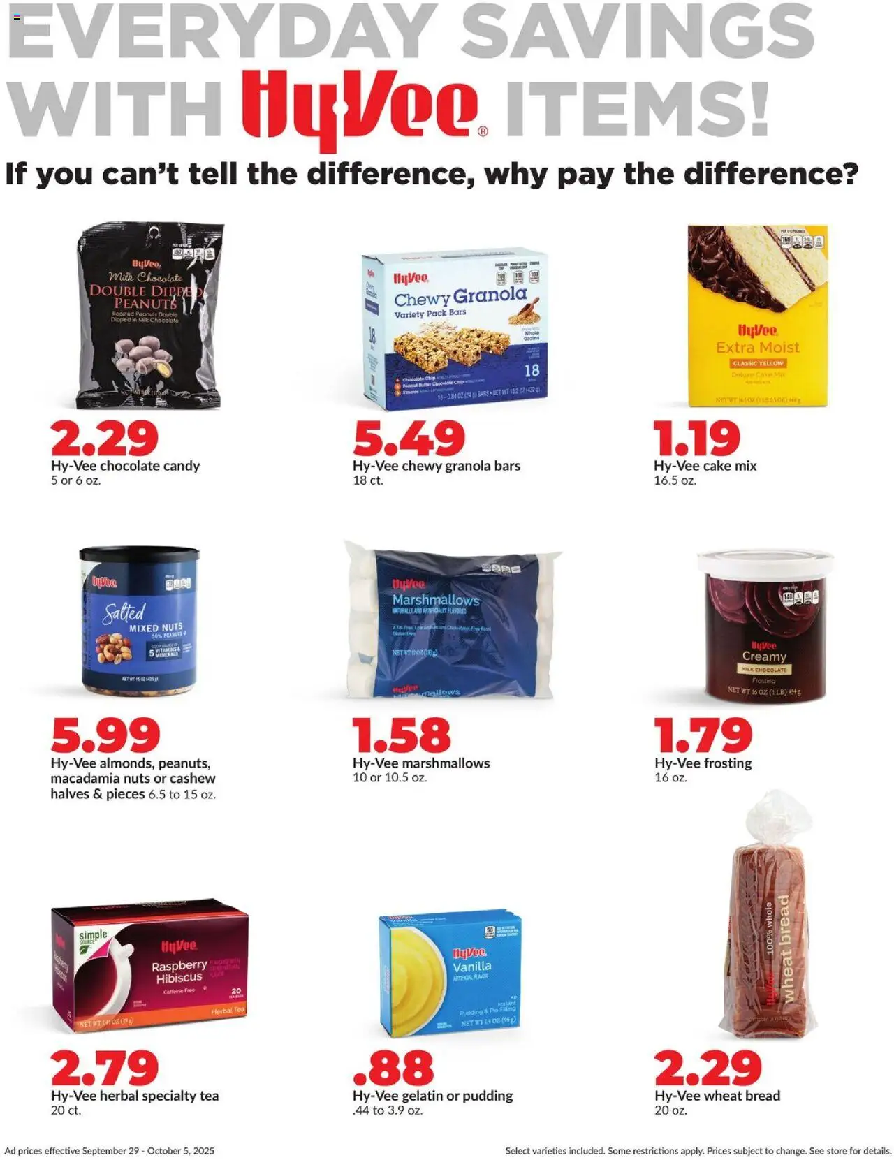 HyVee Weekly Ad - valid from 29.09.2025 | Page: 13 | Products: Milk, Chocolate, Chocolate Chip, Raspberry