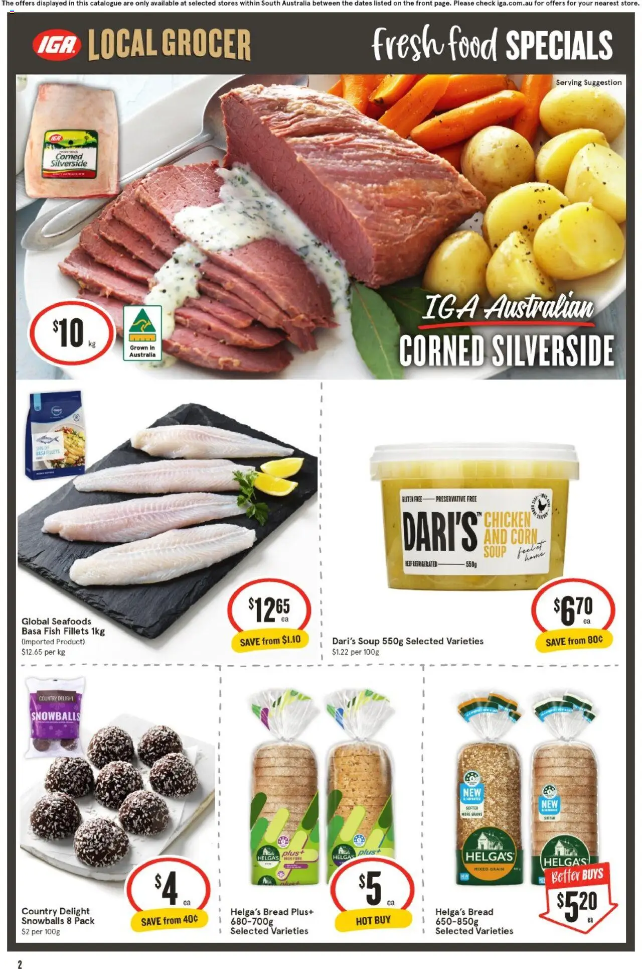 IGA catalogue - valid from 10.09.2025 | Page: 3 | Products: Bread, Fish, Soup