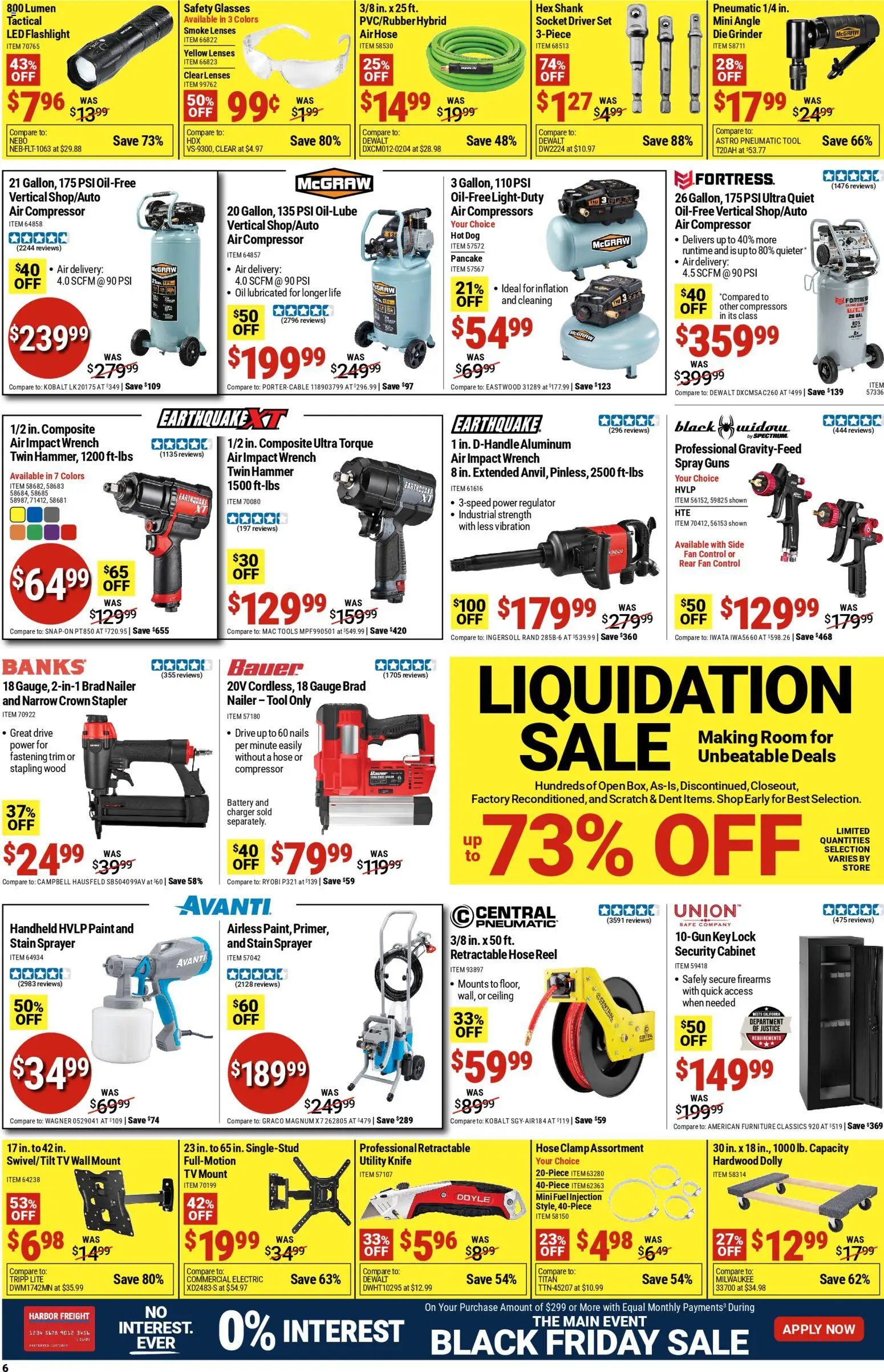 Harbor Freight Black Friday - valid from 24.11.2025 | Page: 6 | Products: Clamp, Utility Knife, Die Grinder, Glasses