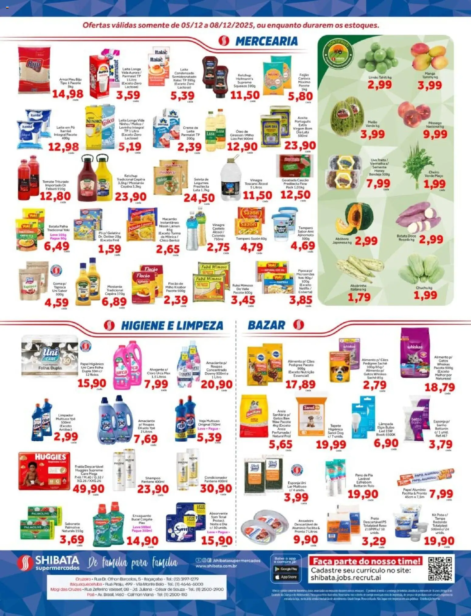 Shibata Folheto - válido de 05.12.2025 | Página: 2 | Produtos: Pó, Fubá, Macarrão instantâneo, Pá