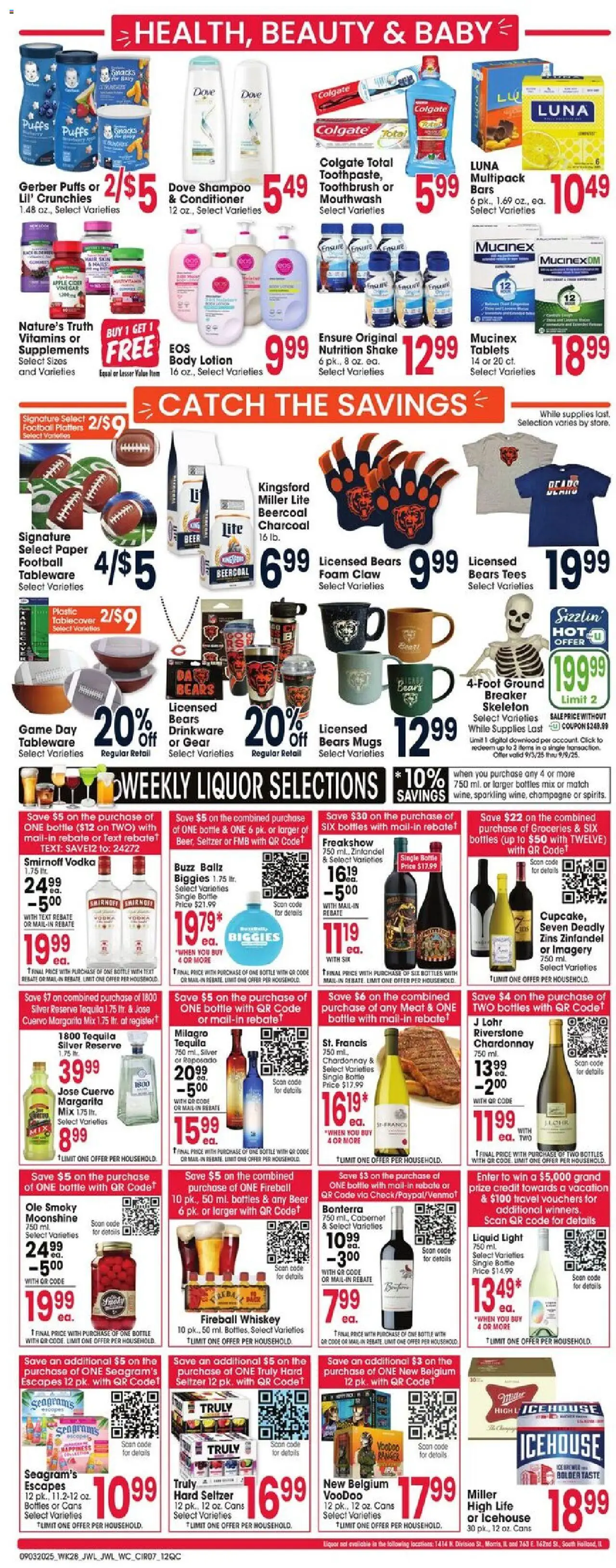 Jewel Osco Weekly Ad - IL - valid from 03.09.2025 | Page: 7 | Products: Shampoo, Toothbrush, Vodka, Whiskey