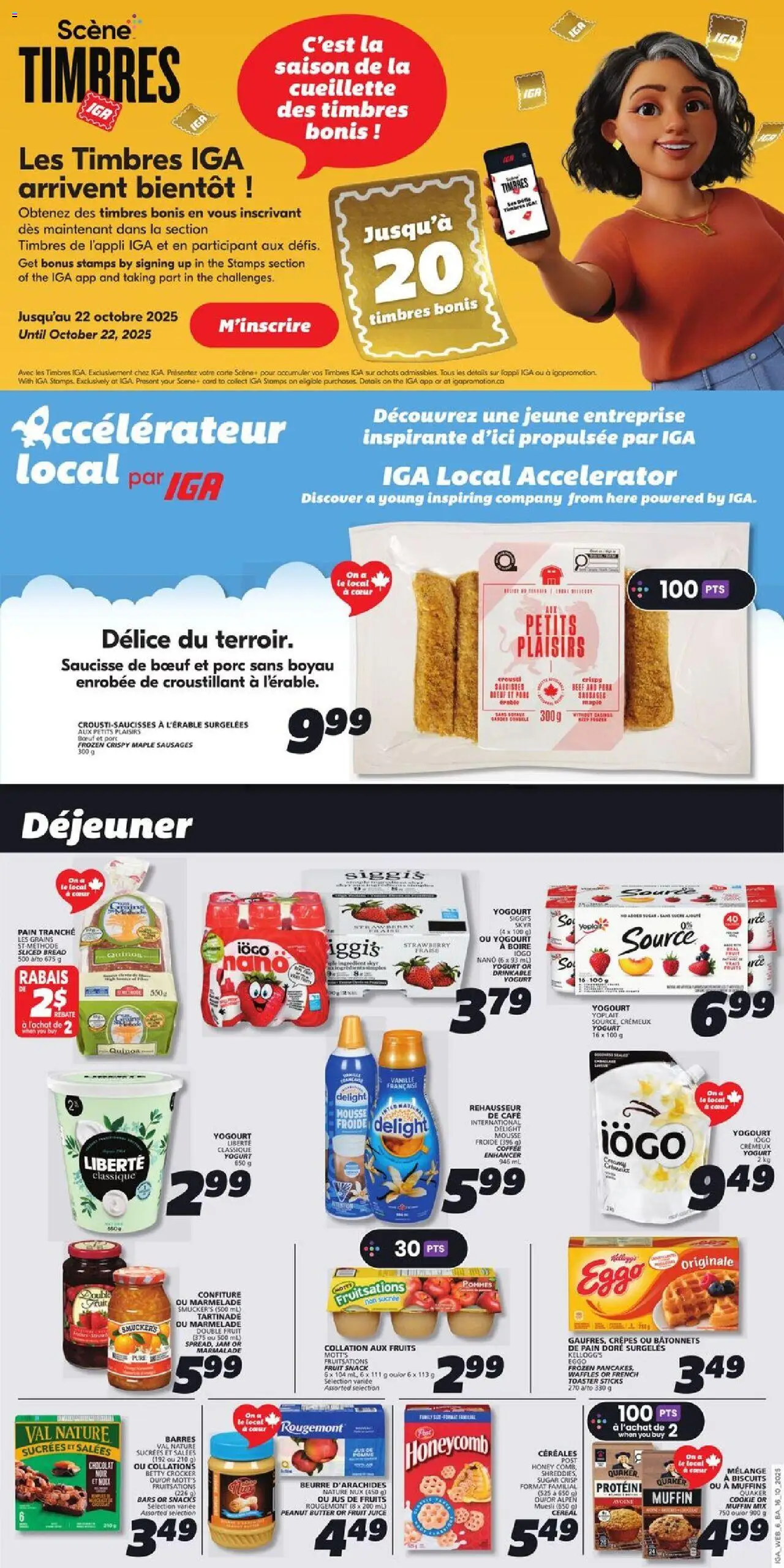 IGA flyer valid from 16.10.2025 | Page: 8 | Products: Toaster, Butter, Bread, Juice