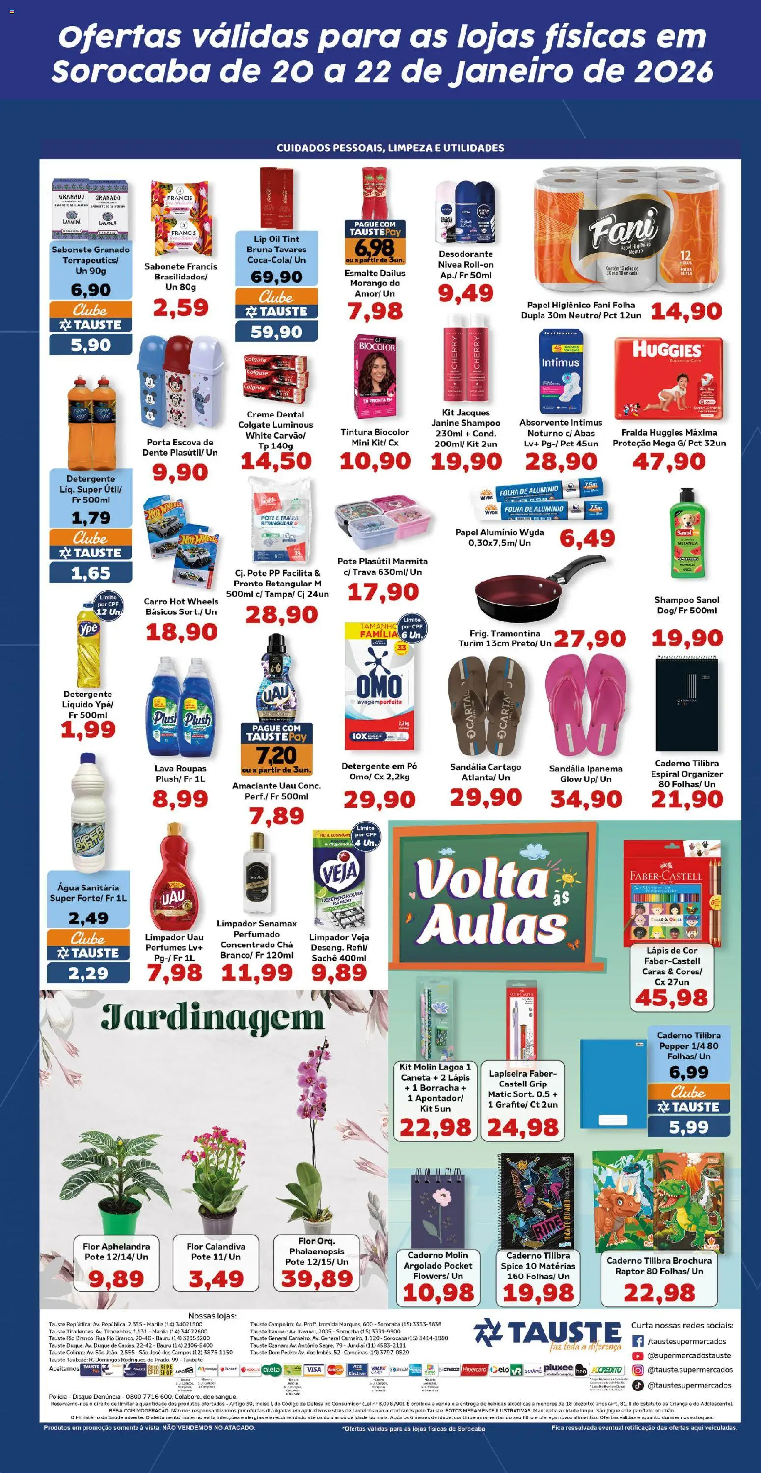 Tauste Folheto - válido de 20.01.2026 | Página: 5 | Produtos: Escova, Borracha, Chá, Caderno