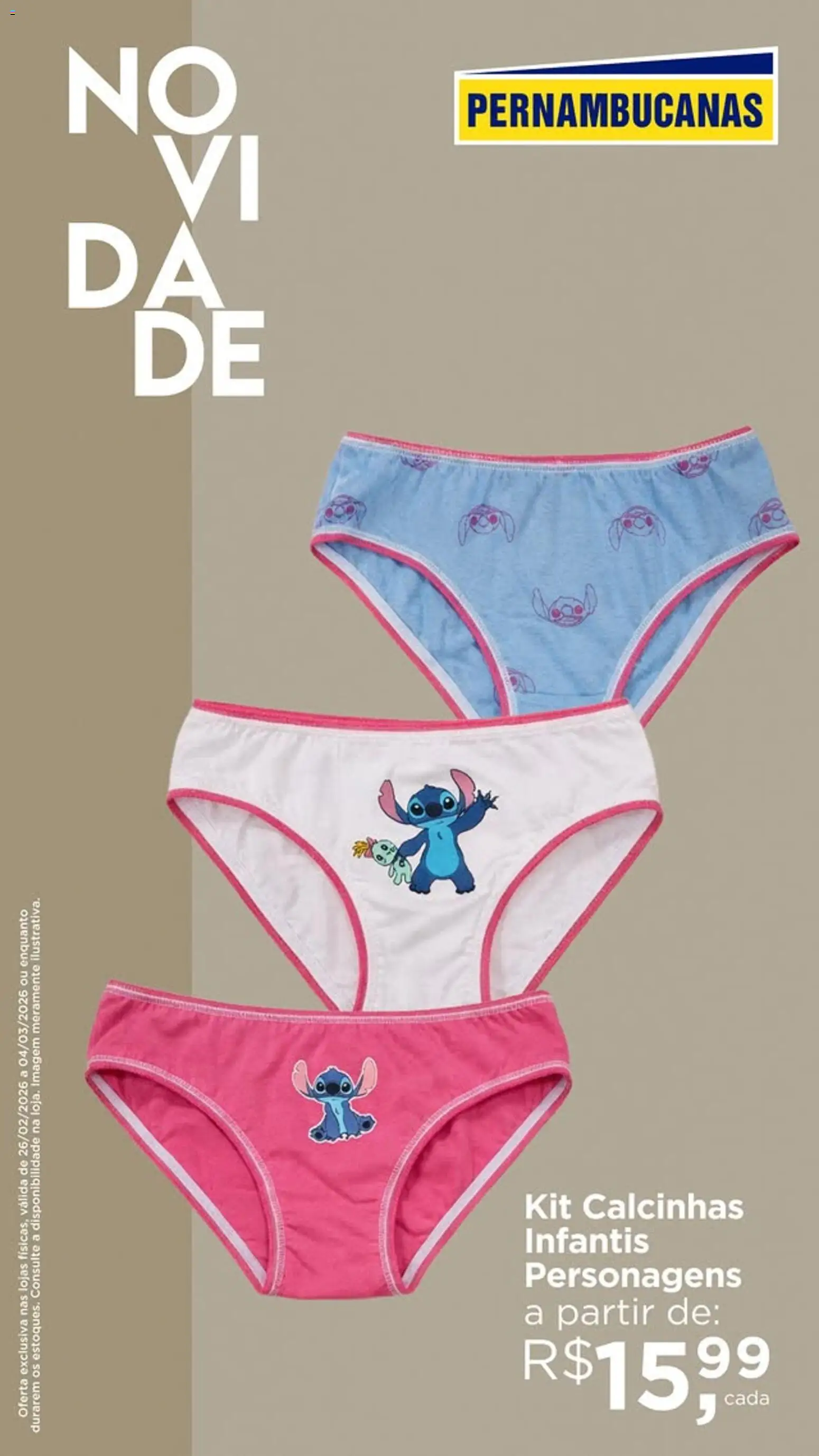 Pernambucanas Folheto - válido de 26.02.2026 | Página: 7 | Produtos: Calcinhas