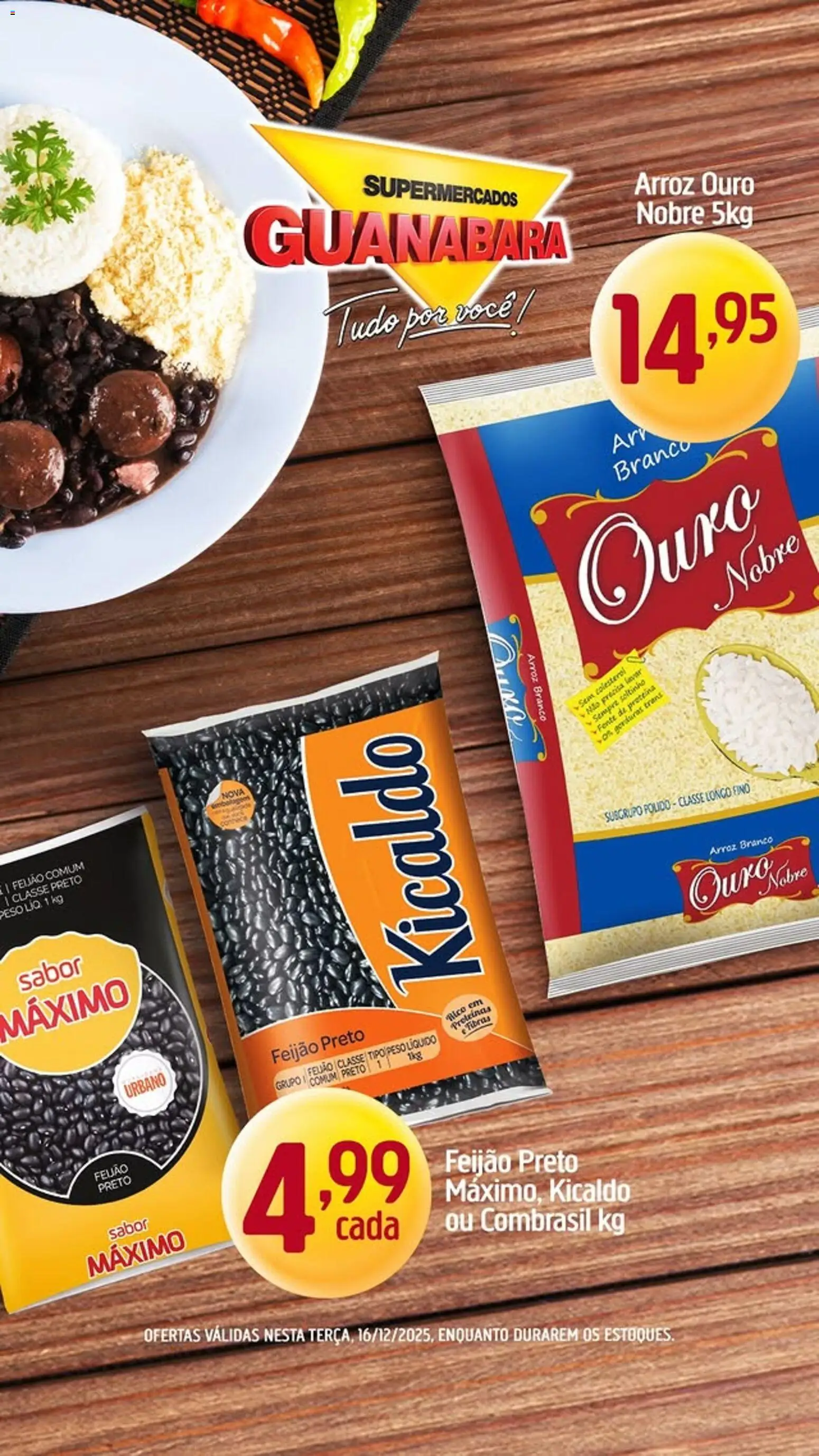 Supermercados Guanabara Folheto - válido de 16.12.2025 | Página: 3 | Produtos: Feijão, Arroz