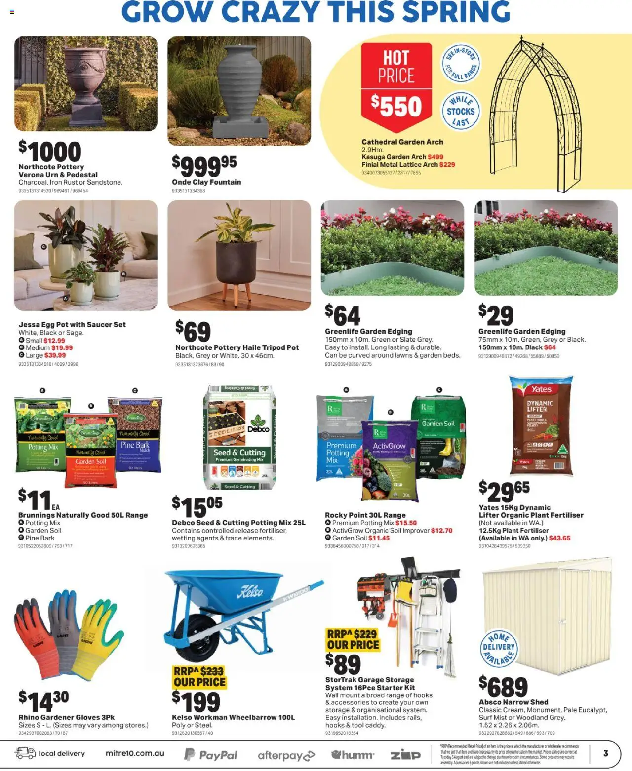 Mitre 10 catalogue - valid from 10.09.2025 | Page: 3 | Products: Soil, Shed, Gloves, Iron